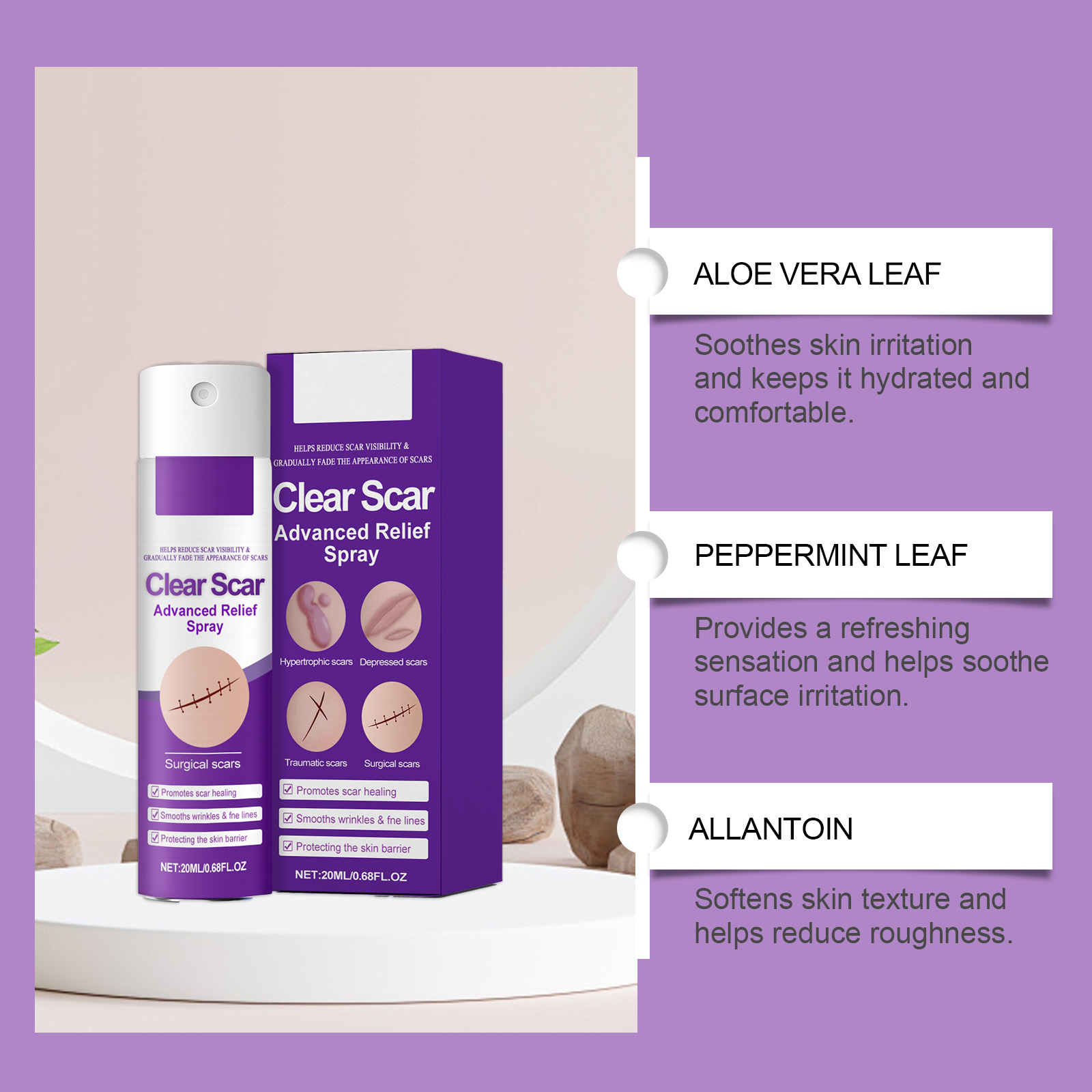 Skin Care Spray Mild Formula Nourish Smooth Delicate Soft External Apply Skin Treatment