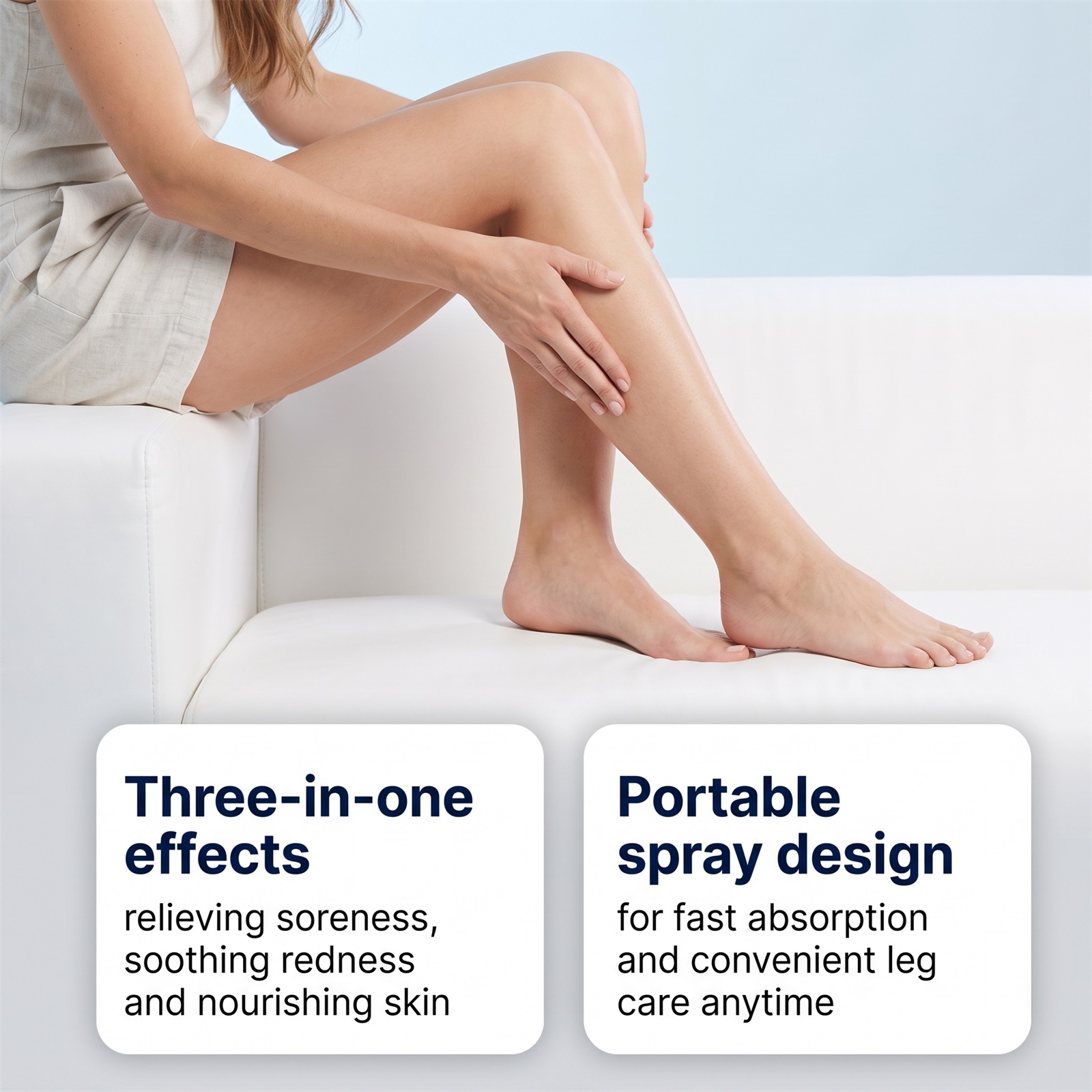 Leg Care Spray Daily Light Comfortable Moist Refreshing Non Sticky Easy Smooth Apply Skin