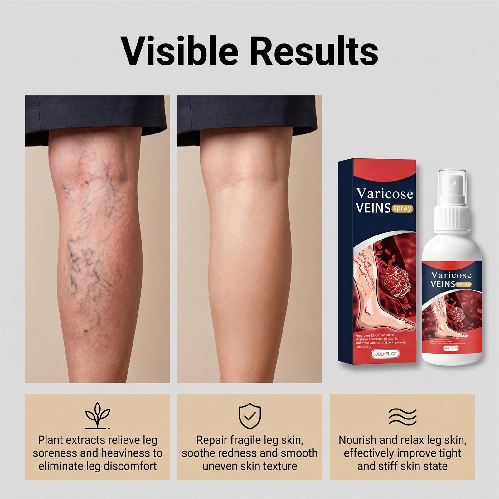 Leg Care Spray Daily Light Comfortable Moist Refreshing Non Sticky Easy Smooth Apply Skin