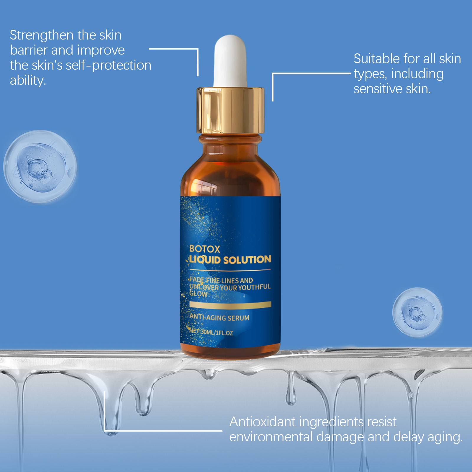 Firming Elastic Essence Liquid Mild Nourish Elastic Shiny Silky Hydrate Facial Skin Care