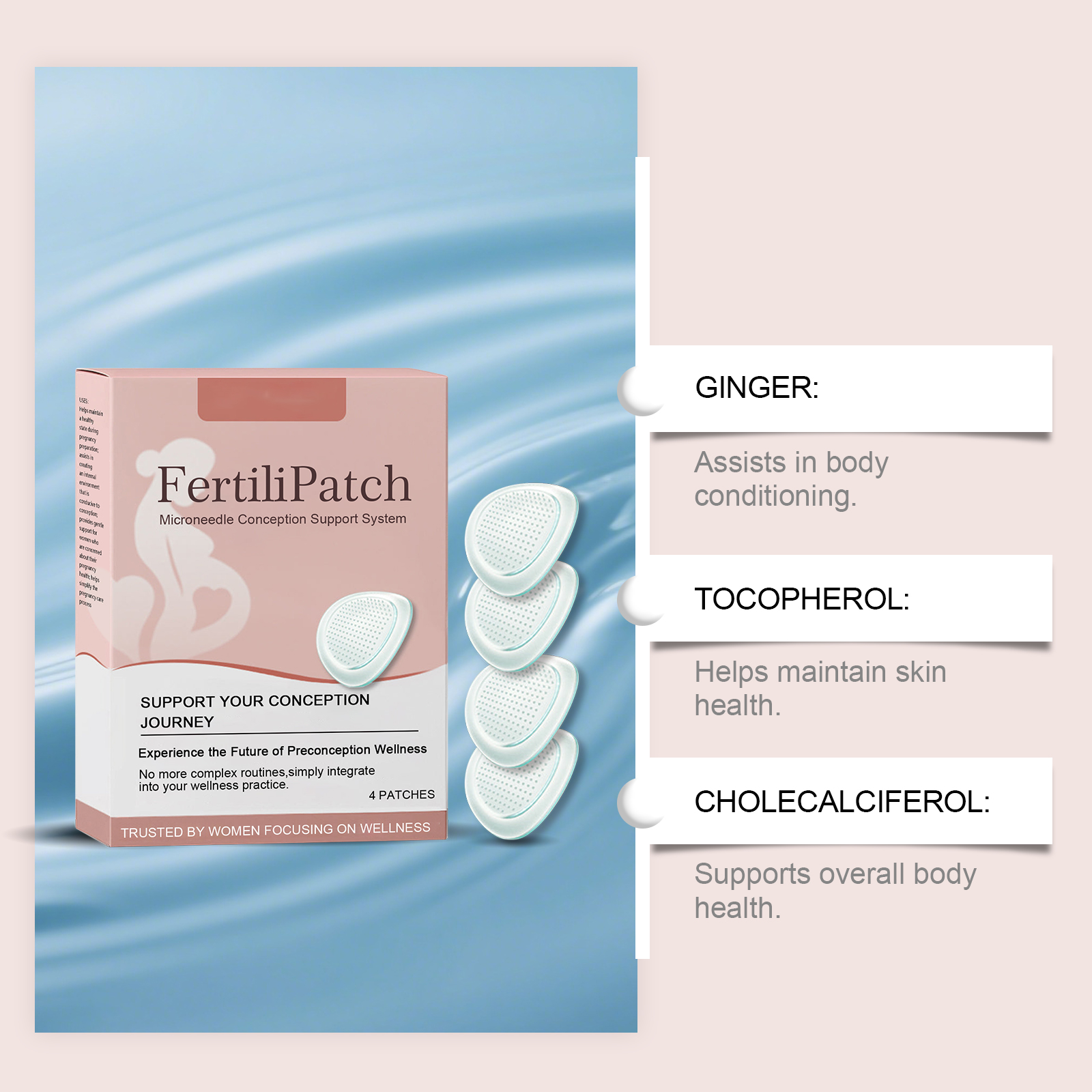 Women Body Care Patch Gentle Nurture Female Skin Light Comfort Portable Daily Care Sticker