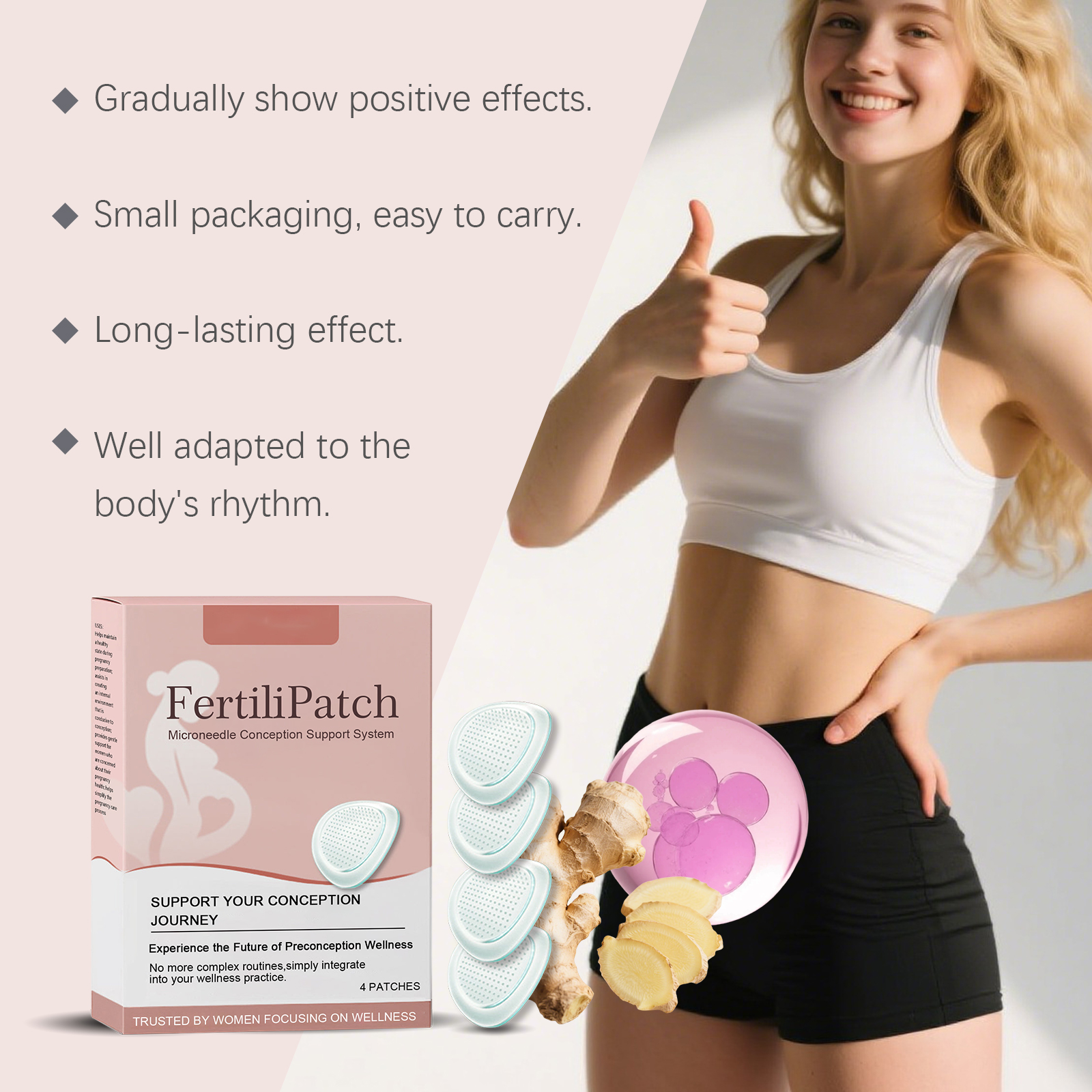 Women Body Care Patch Gentle Nurture Female Skin Light Comfort Portable Daily Care Sticker