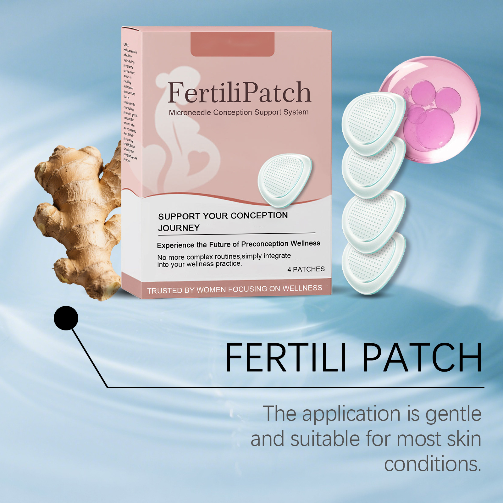 Women Body Care Patch Gentle Nurture Female Skin Light Comfort Portable Daily Care Sticker
