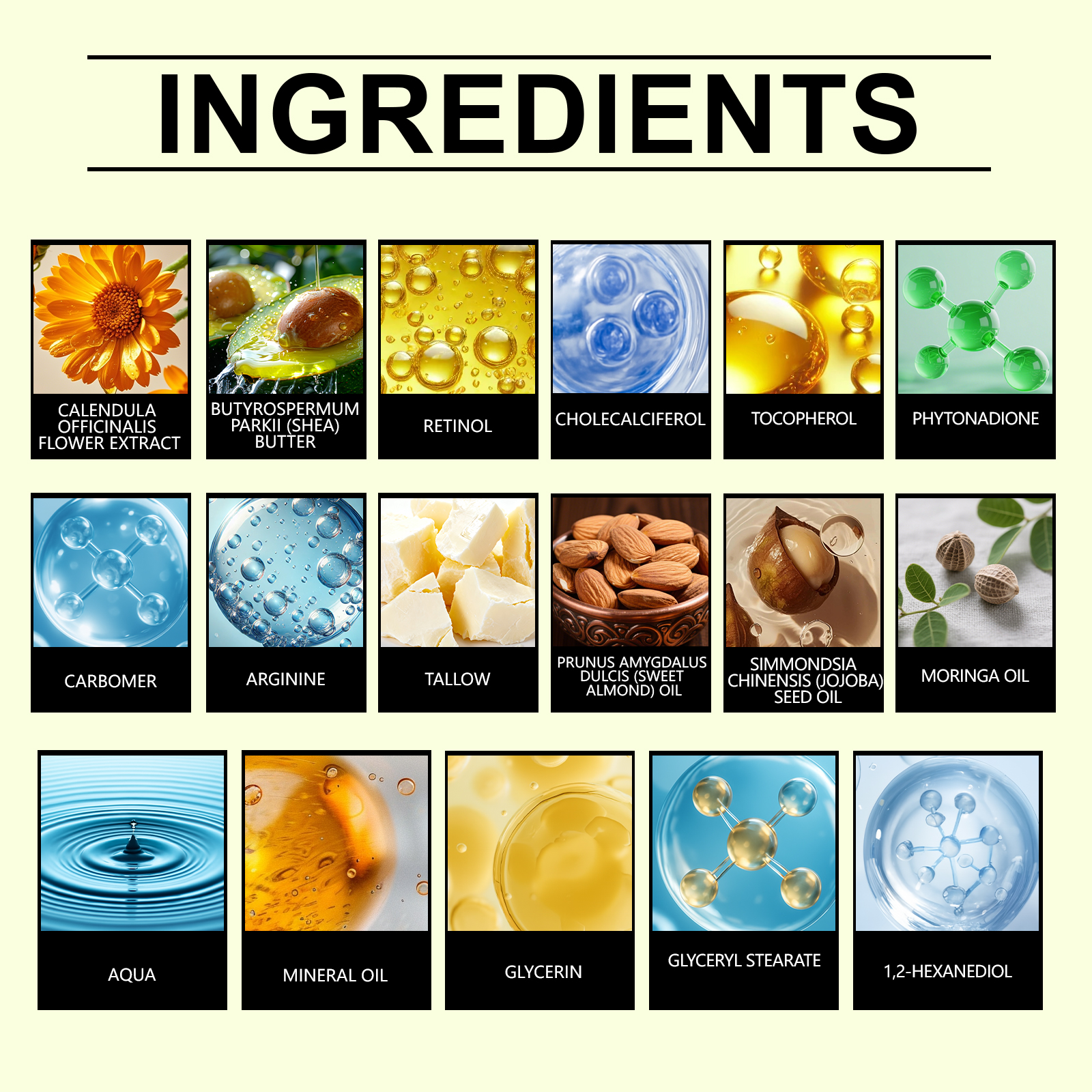 Butter Emollient Cream Retinol Butter Hydrate Smooth Tender Skin Mild Ingredient Nourish Lock Water Facial Cream