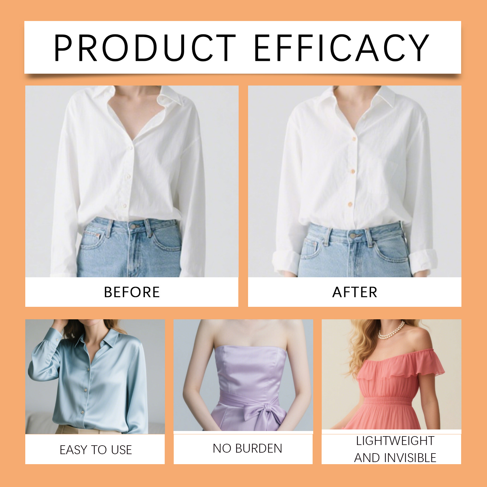 Anti Exposure Glue Breathable Skinfriendly Non-slip Firm Undroppable Light Fitting Garment Daily Outfit Safe Adhesive