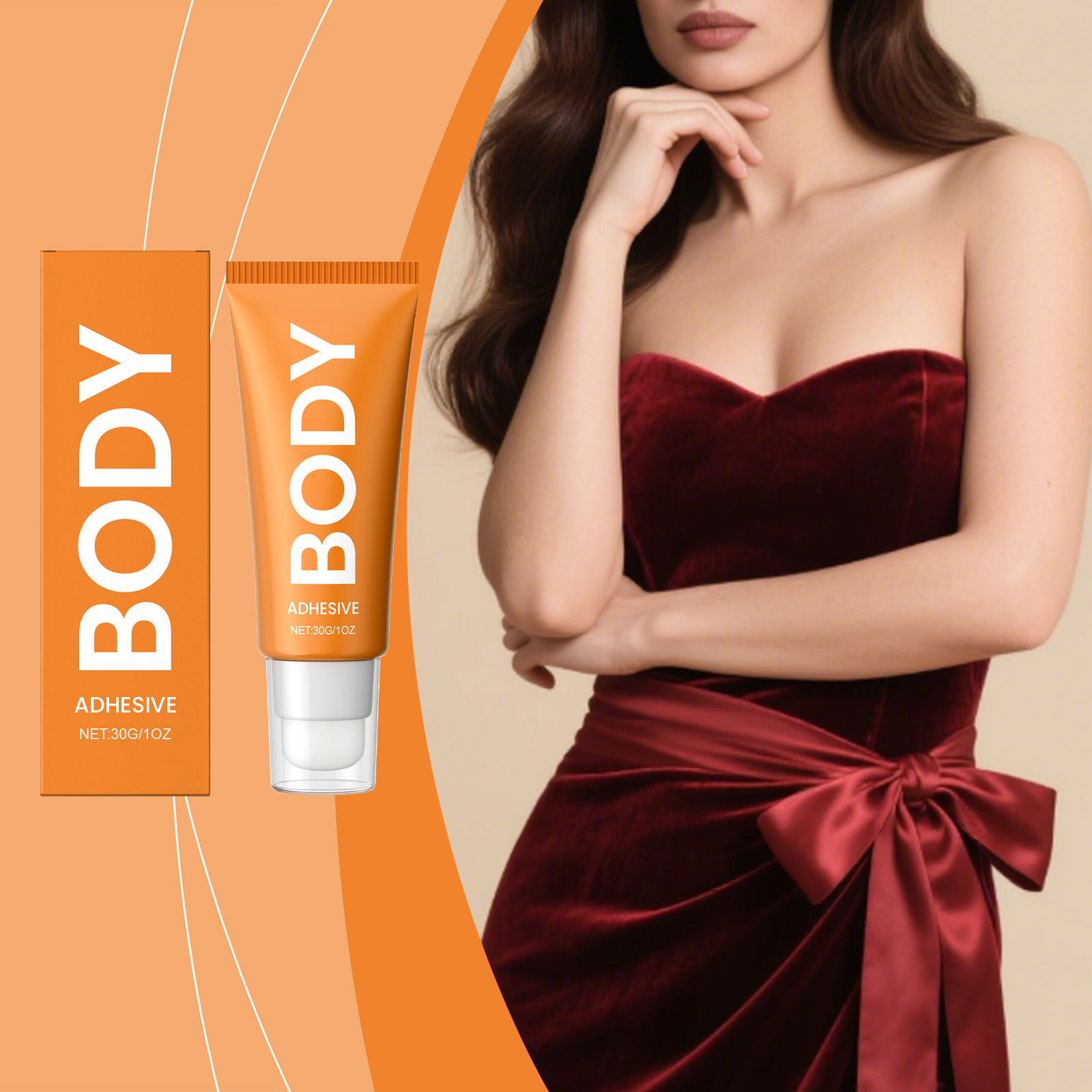 Anti Exposure Glue Breathable Skinfriendly Non-slip Firm Undroppable Light Fitting Garment Daily Outfit Safe Adhesive