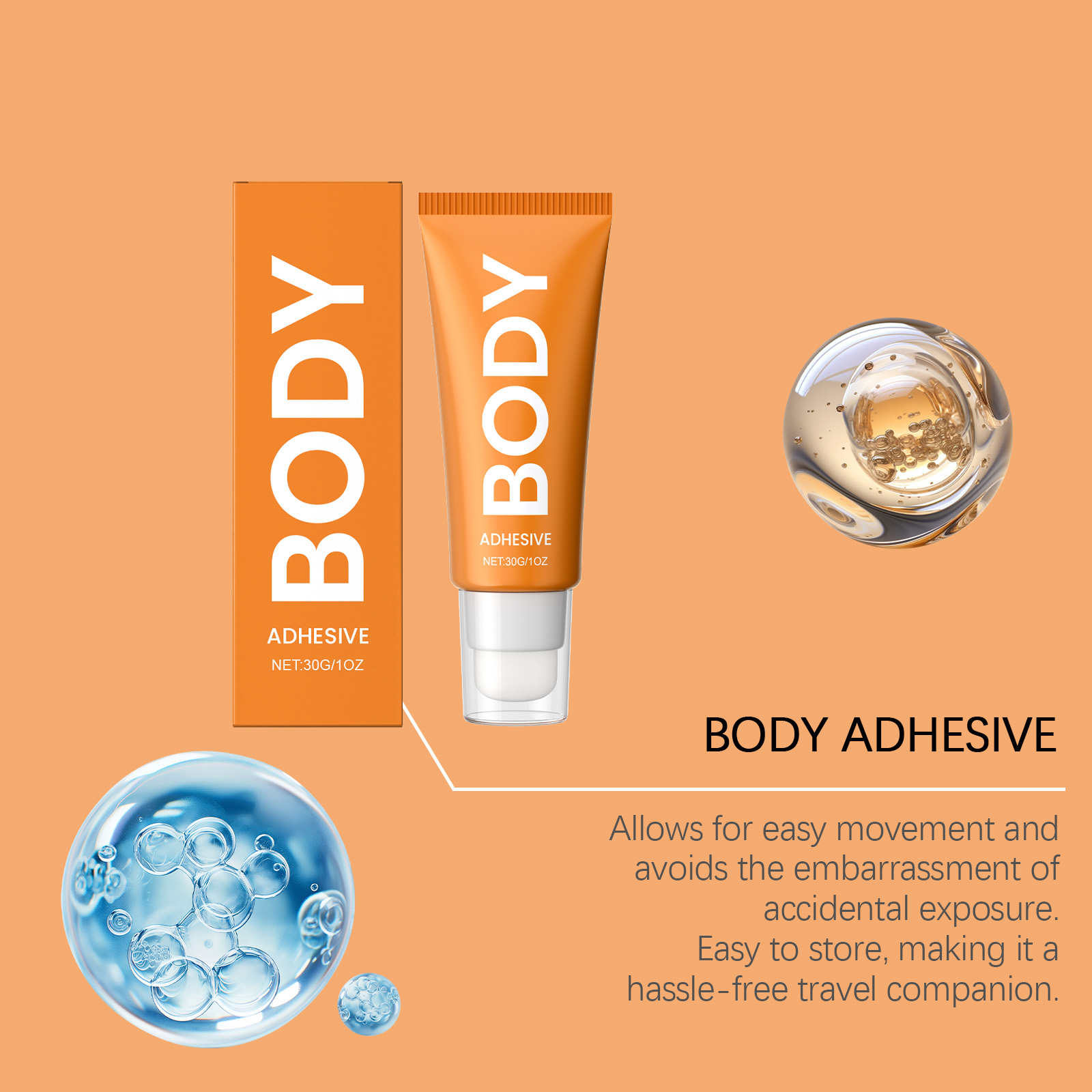 Anti Exposure Glue Breathable Skinfriendly Non-slip Firm Undroppable Light Fitting Garment Daily Outfit Safe Adhesive
