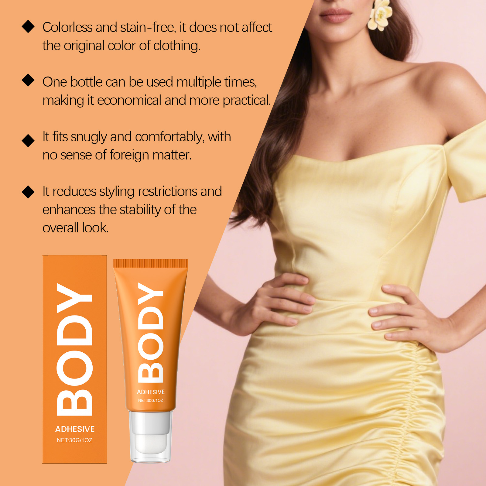Anti Exposure Glue Breathable Skinfriendly Non-slip Firm Undroppable Light Fitting Garment Daily Outfit Safe Adhesive