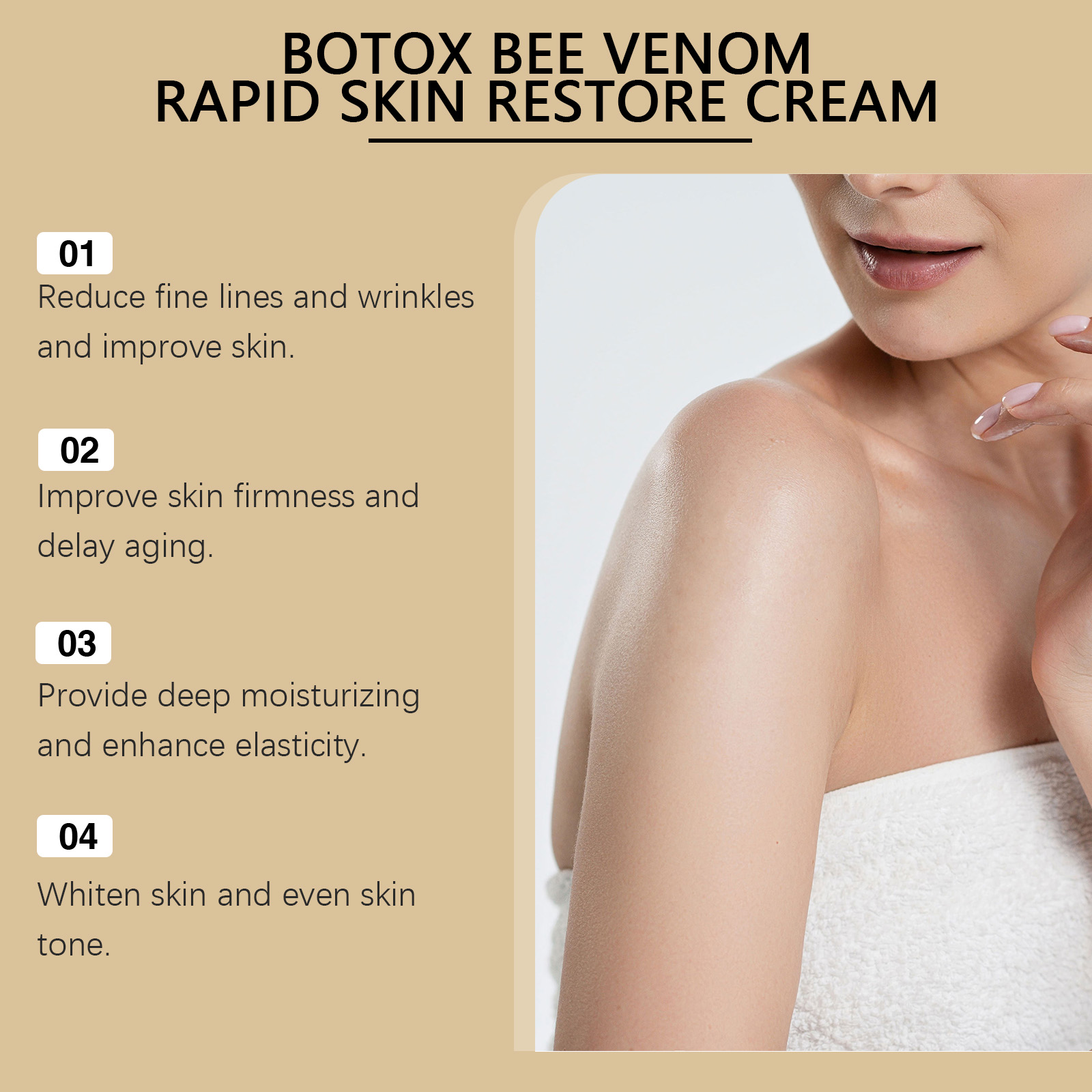 Bee Venum Skin Care Cream Deep Nourish Elastic Moisturize Soft Bright Body Skin