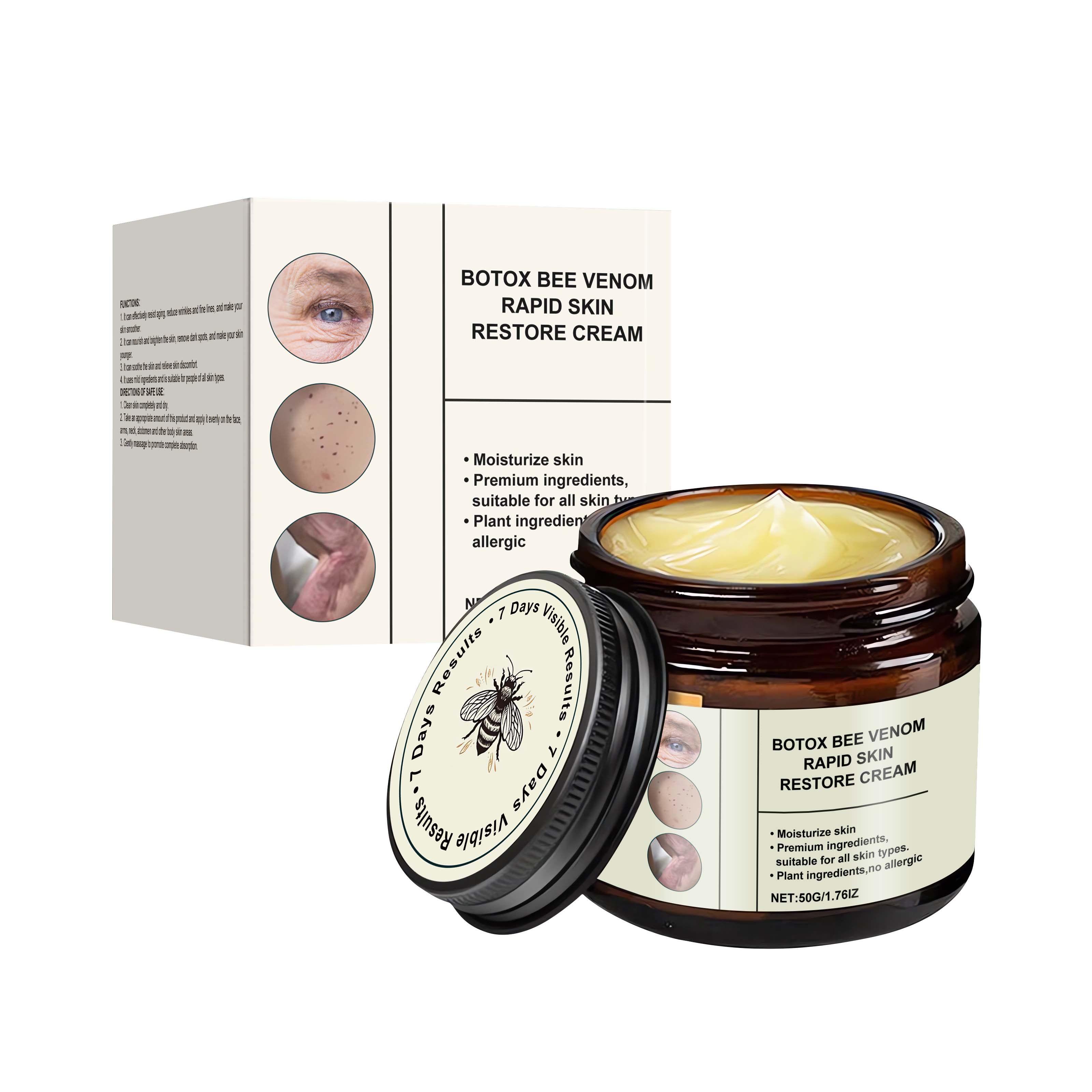 Bee Venum Skin Care Cream Deep Nourish Elastic Moisturize Soft Bright Body Skin