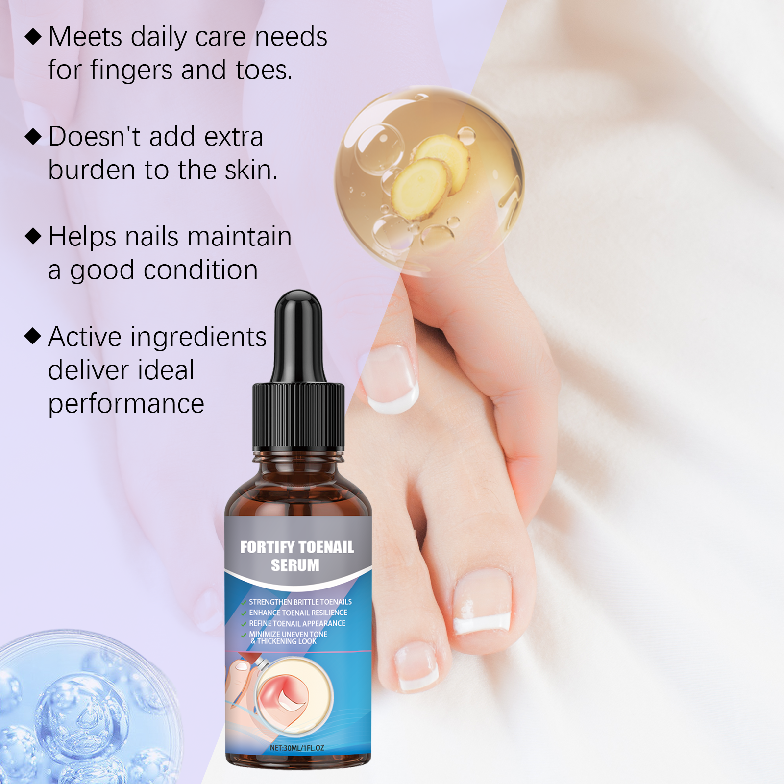 Toenail Care Essence Liquid Soft Bright Nail Surface Toe Mild Moist Daily Care Hand Foot Essence