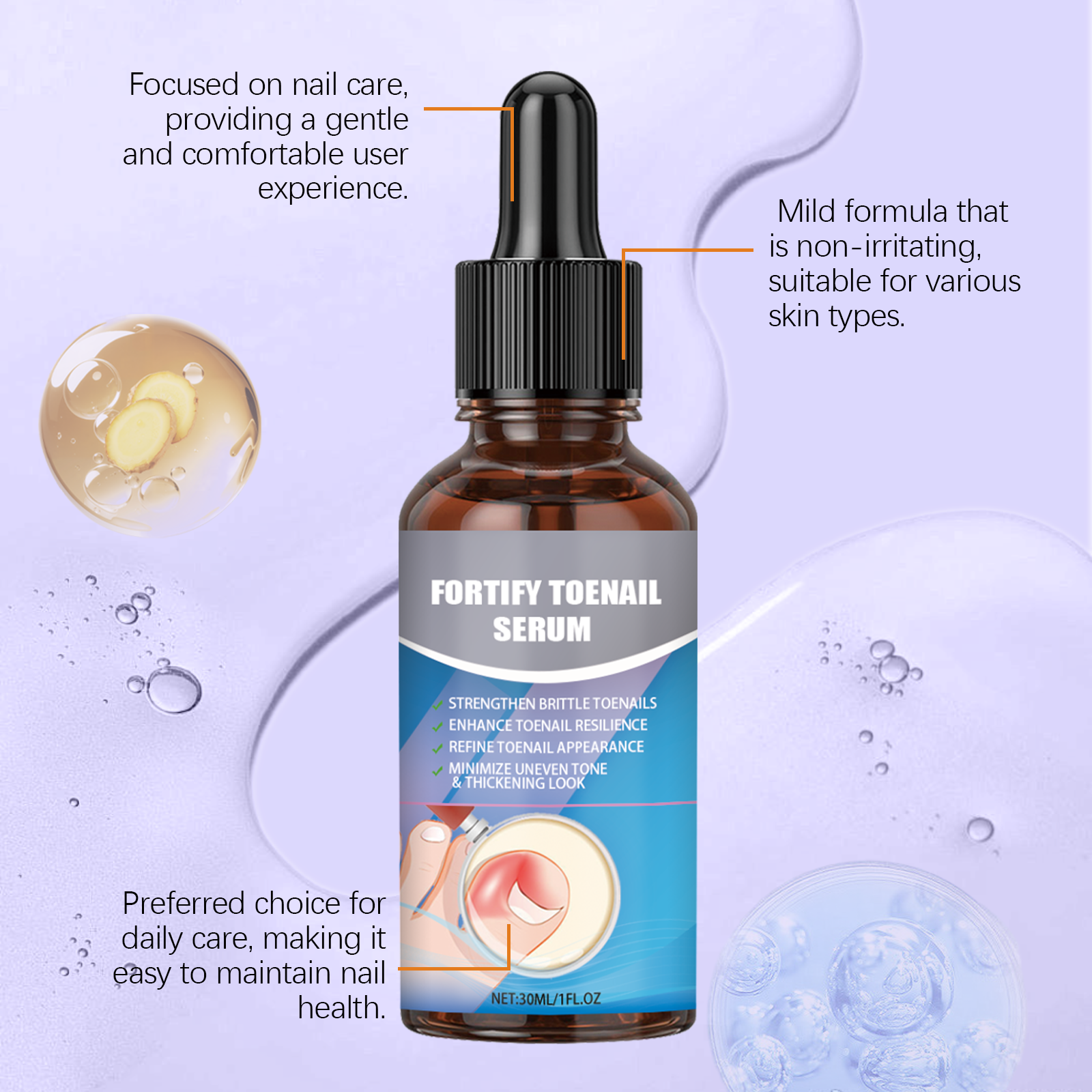 Toenail Care Essence Liquid Soft Bright Nail Surface Toe Mild Moist Daily Care Hand Foot Essence
