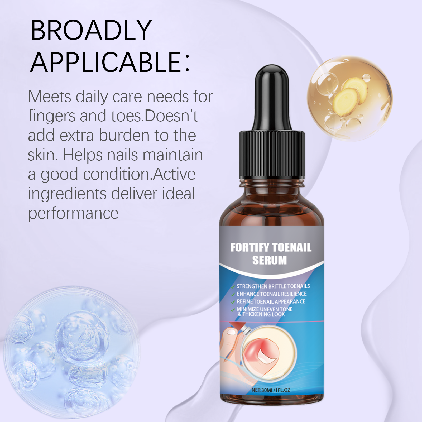 Toenail Care Essence Liquid Soft Bright Nail Surface Toe Mild Moist Daily Care Hand Foot Essence