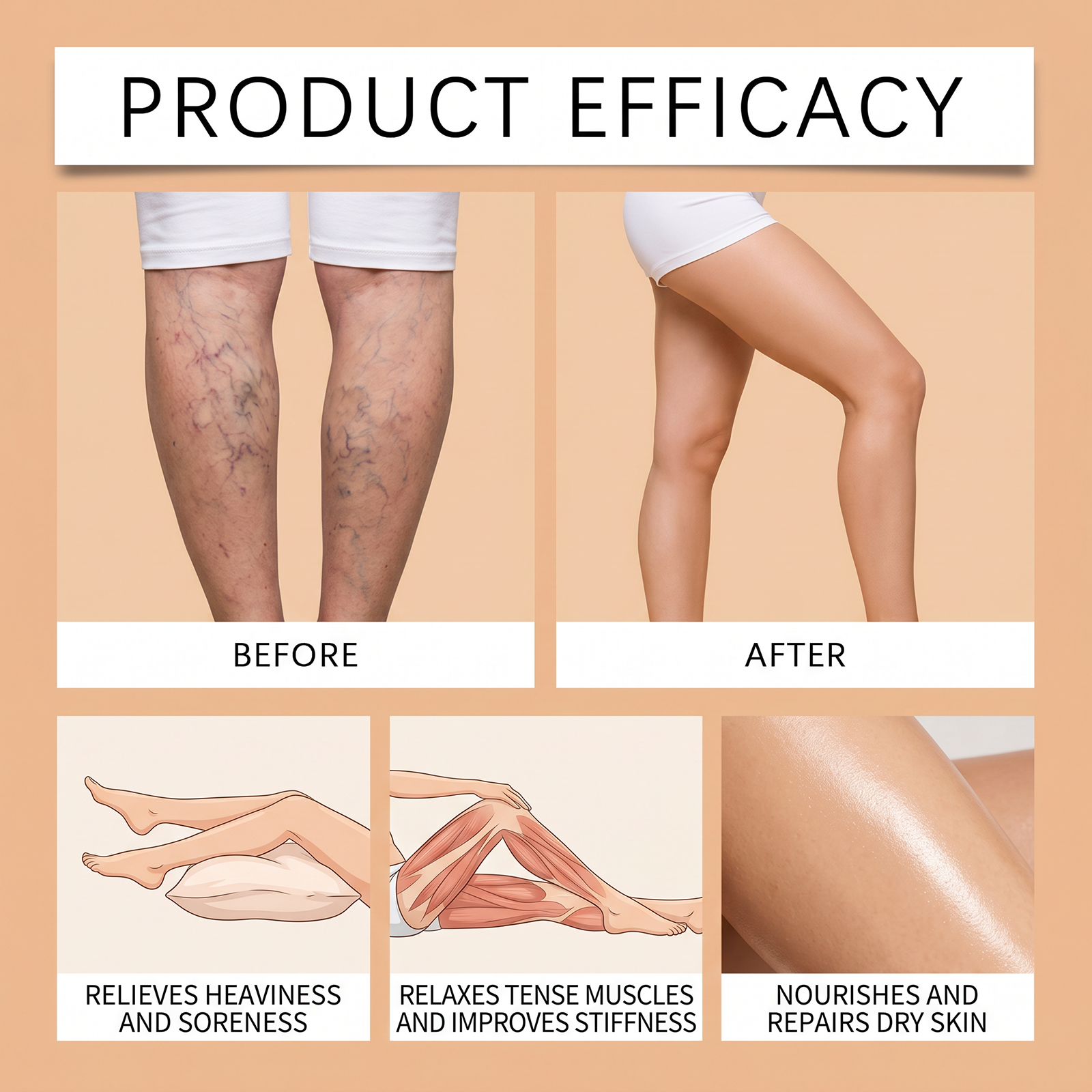 Leg Care Patch Mild Formula Gentle Care Fit Skin Moisture Breathable Daily Portable Leg Treatment