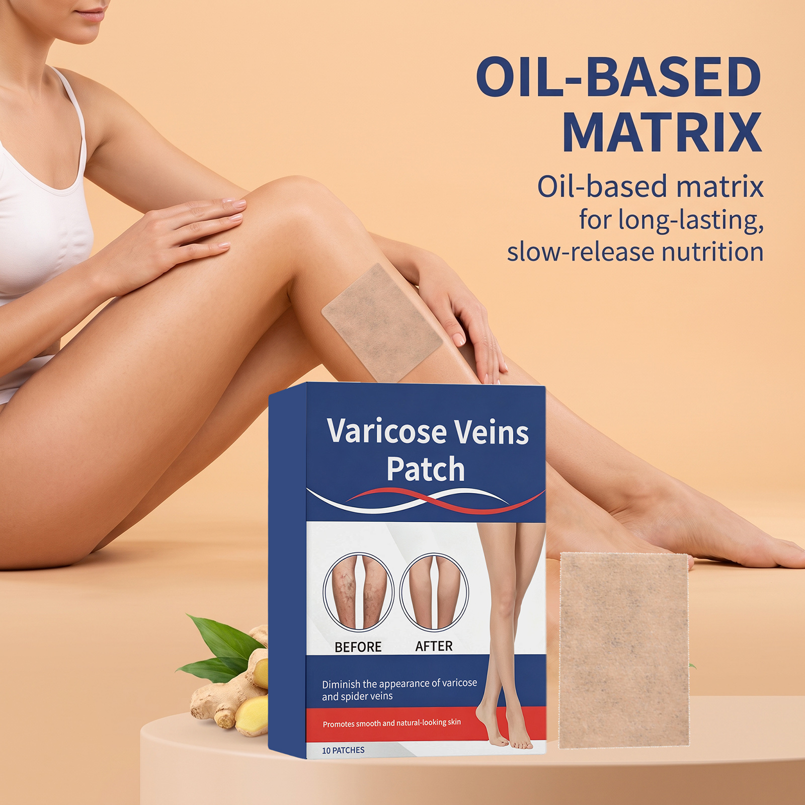 Leg Care Patch Mild Formula Gentle Care Fit Skin Moisture Breathable Daily Portable Leg Treatment