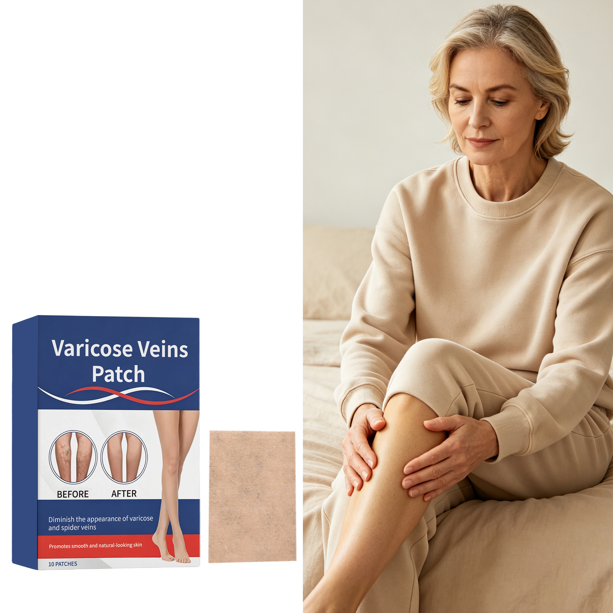 Leg Care Patch Mild Formula Gentle Care Fit Skin Moisture Breathable Daily Portable Leg Treatment