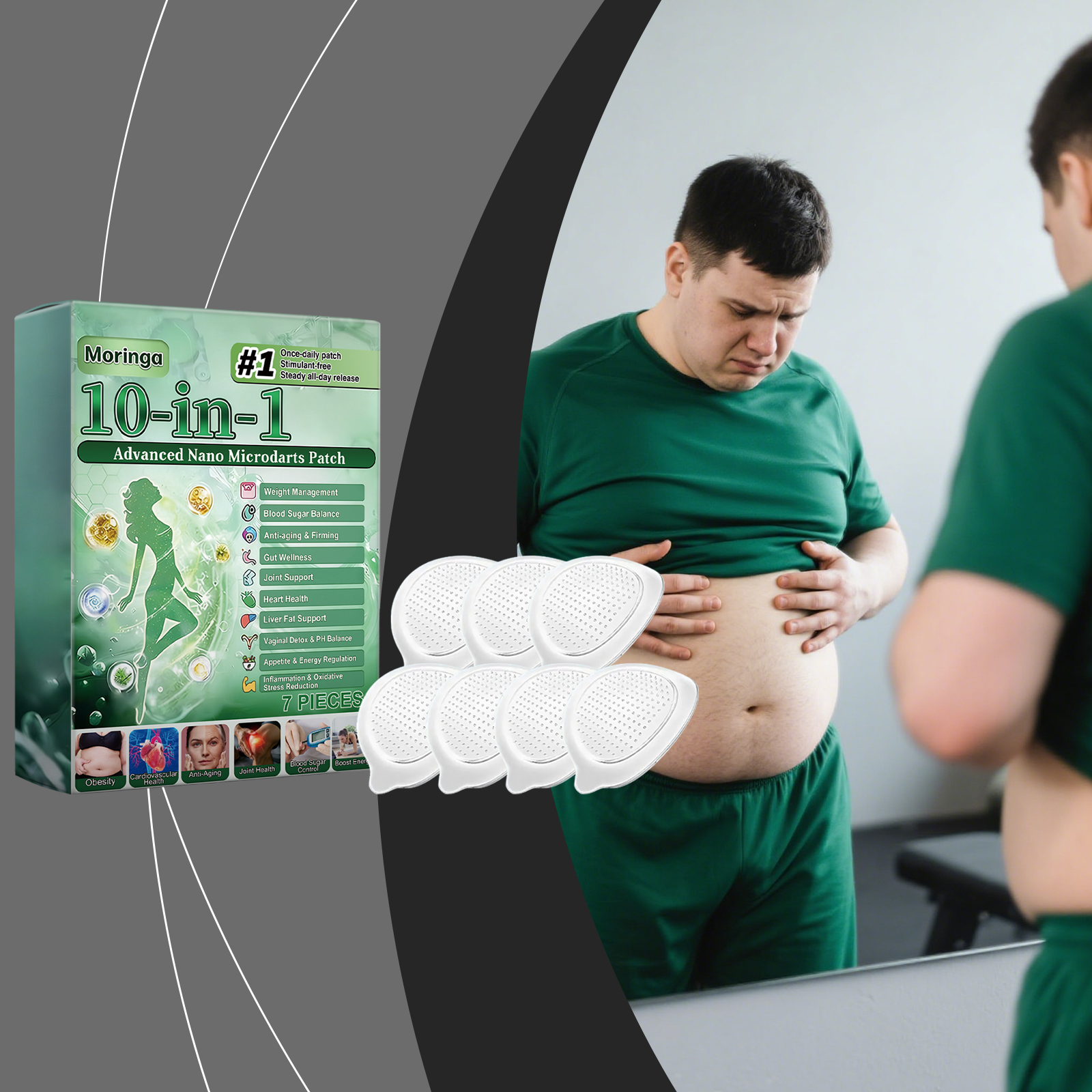 Moringa Body Patch Breathable Skin Friendly Material Light Soft Gentle Daily Care Protect Body Skin