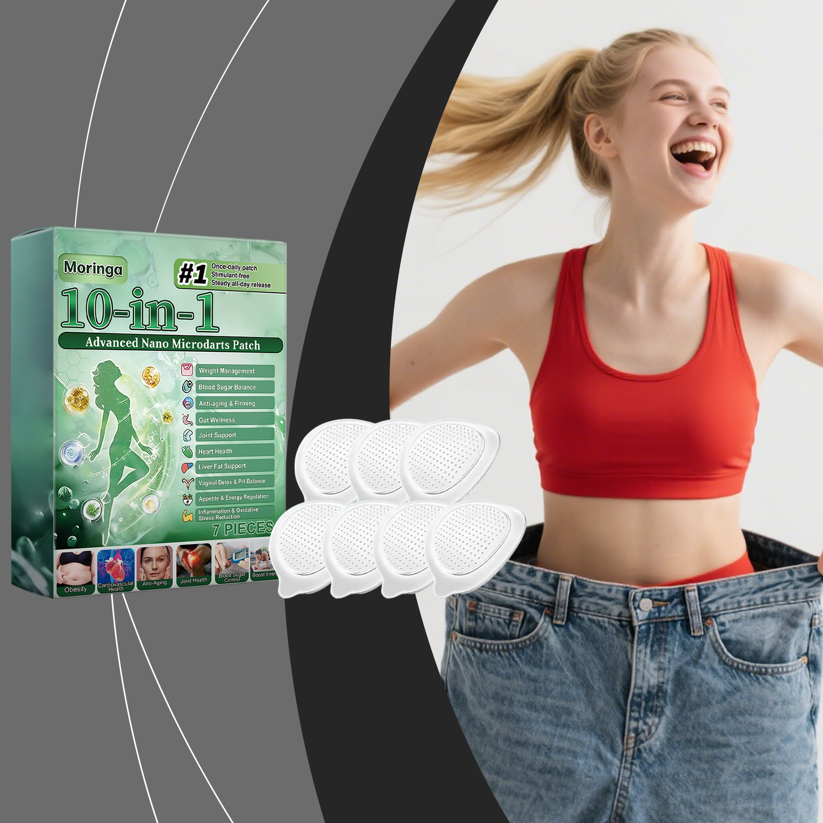 Moringa Body Patch Breathable Skin Friendly Material Light Soft Gentle Daily Care Protect Body Skin