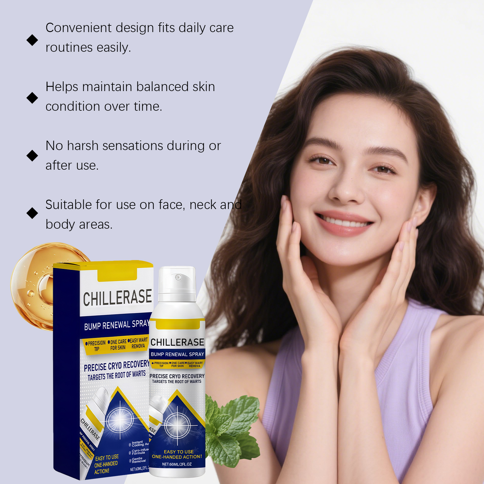 Local Skin Cleansing Spray Daily Gentle Nourishing Mild Care External Body Skin Treatment Mist