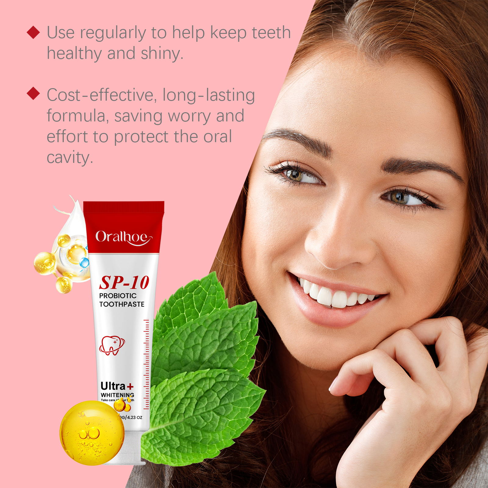 Probiotic Toothpaste Gentle Cleansing Protects Teeth Reduces Stains Long Lasting Oral Care