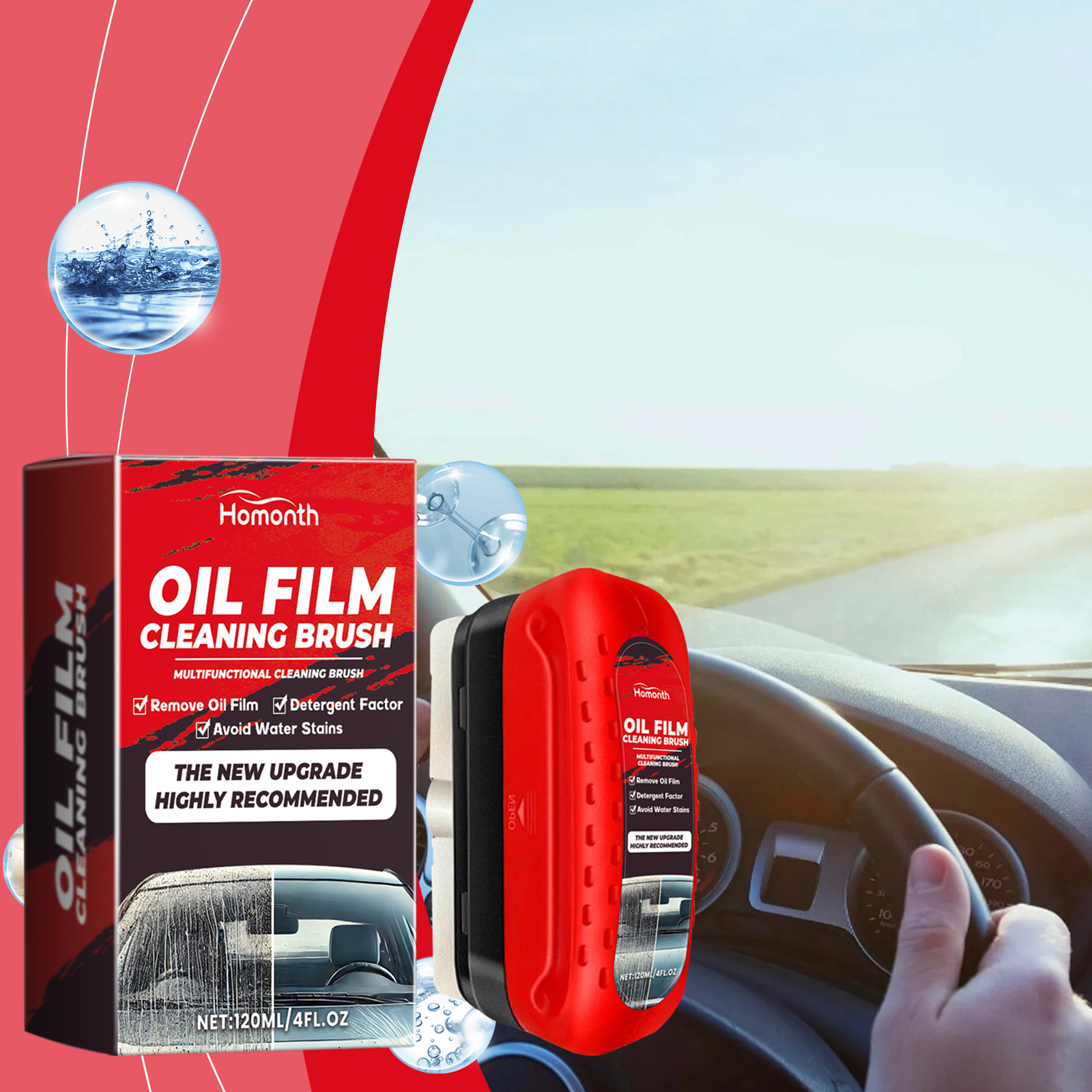 Car Windshield Cleaner Windshield Renovation Decontamination Cleaning Oil Film Remover For Auto Windshield