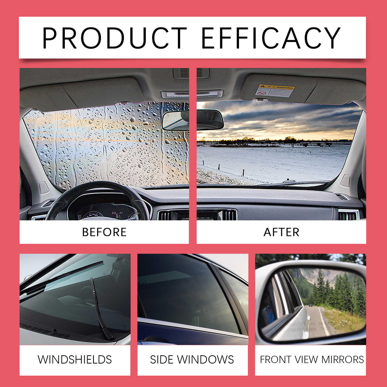 Car Windshield Cleaner Windshield Renovation Decontamination Cleaning Oil Film Remover For Auto Windshield