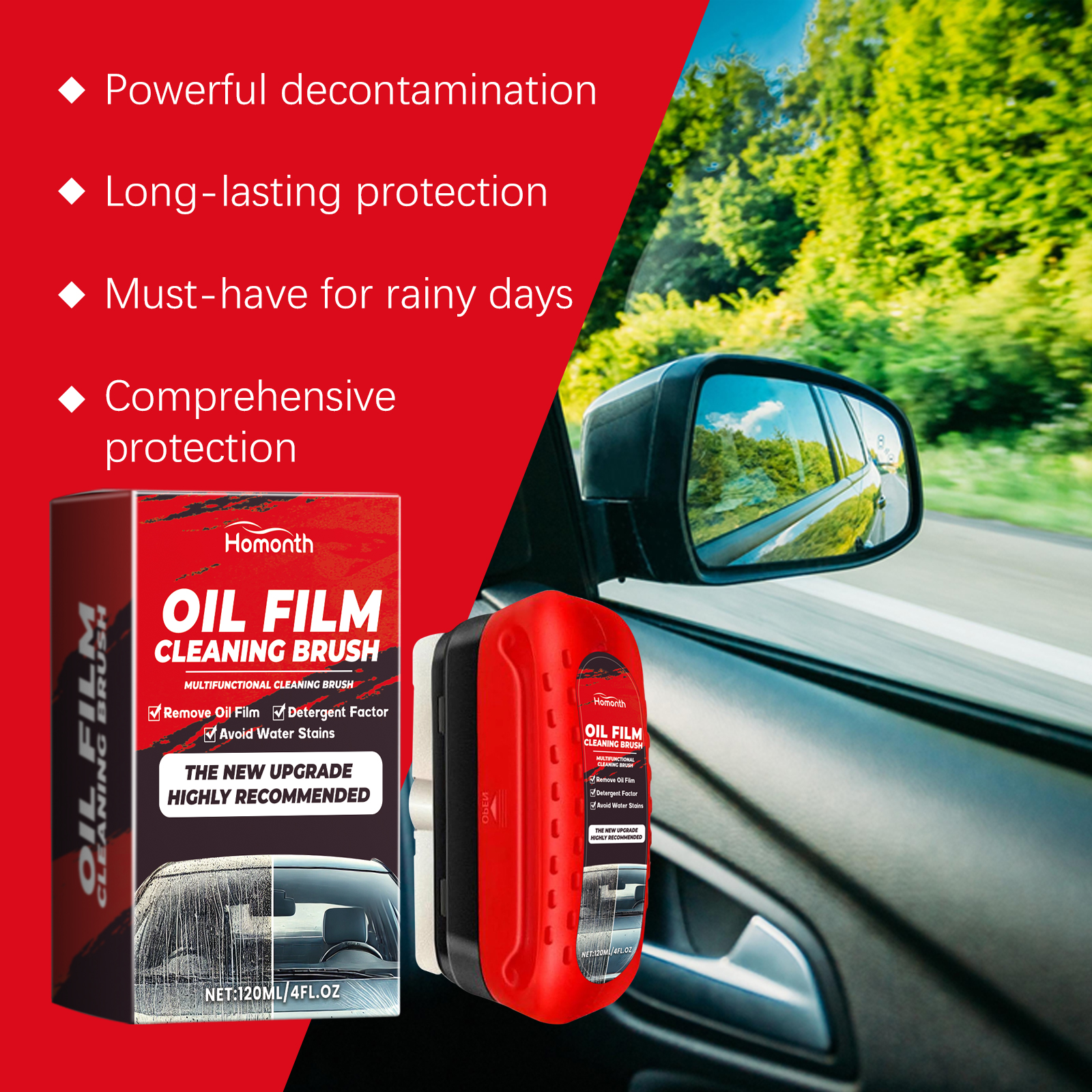 Car Windshield Cleaner Windshield Renovation Decontamination Cleaning Oil Film Remover For Auto Windshield