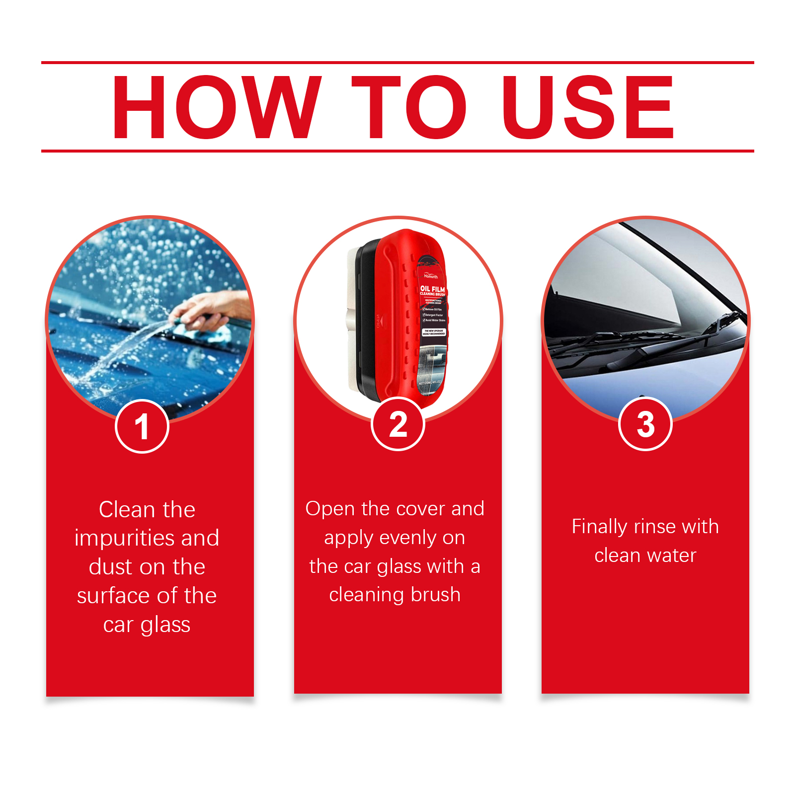 Car Windshield Cleaner Windshield Renovation Decontamination Cleaning Oil Film Remover For Auto Windshield