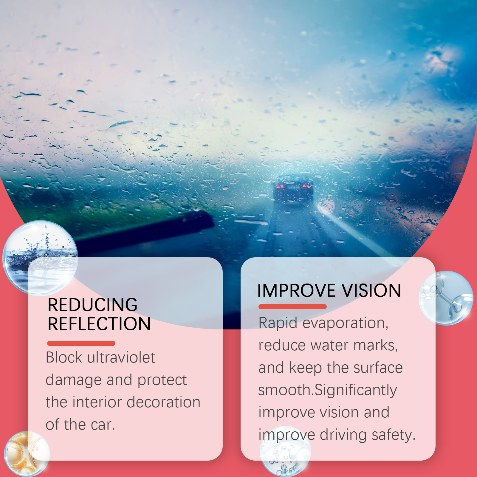 Car Windshield Cleaner Windshield Renovation Decontamination Cleaning Oil Film Remover For Auto Windshield