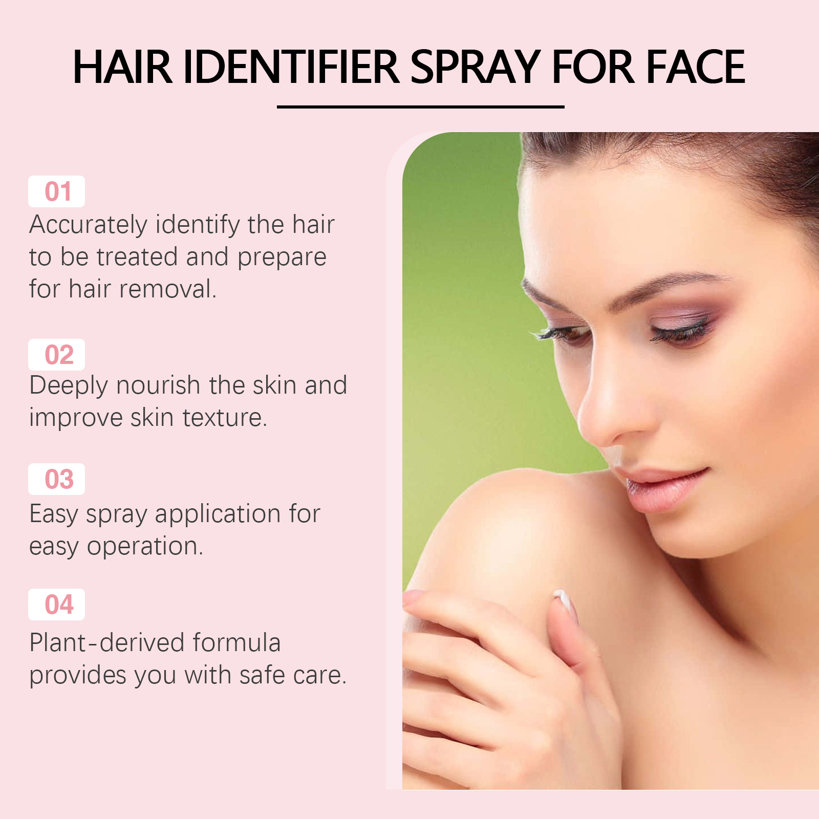 Spray Hair Identification For Face Shaving Skin Dermaplaning Tool Women Clean Pink