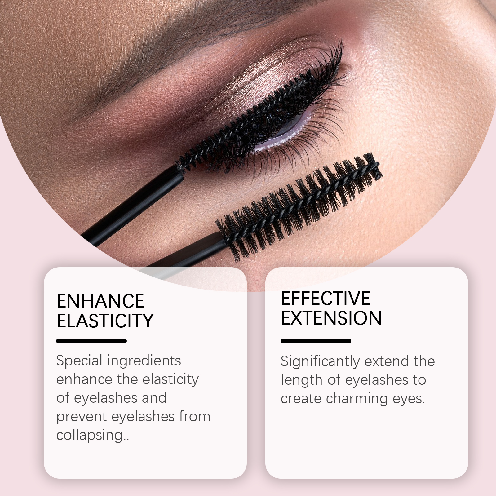 Black Curling Mascara Waterproof Lengthening Smudge Proof Natural Long Lasting Lash Definition Daily Eye Makeup