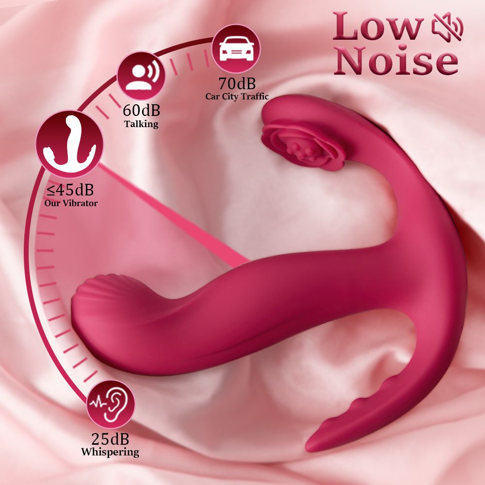 Adult Sex Toy Vibrators for Women Three-Point Stimulation Wearable Vibrating Wand Rose  Remote Control Adult Products Clitoral Stimulators