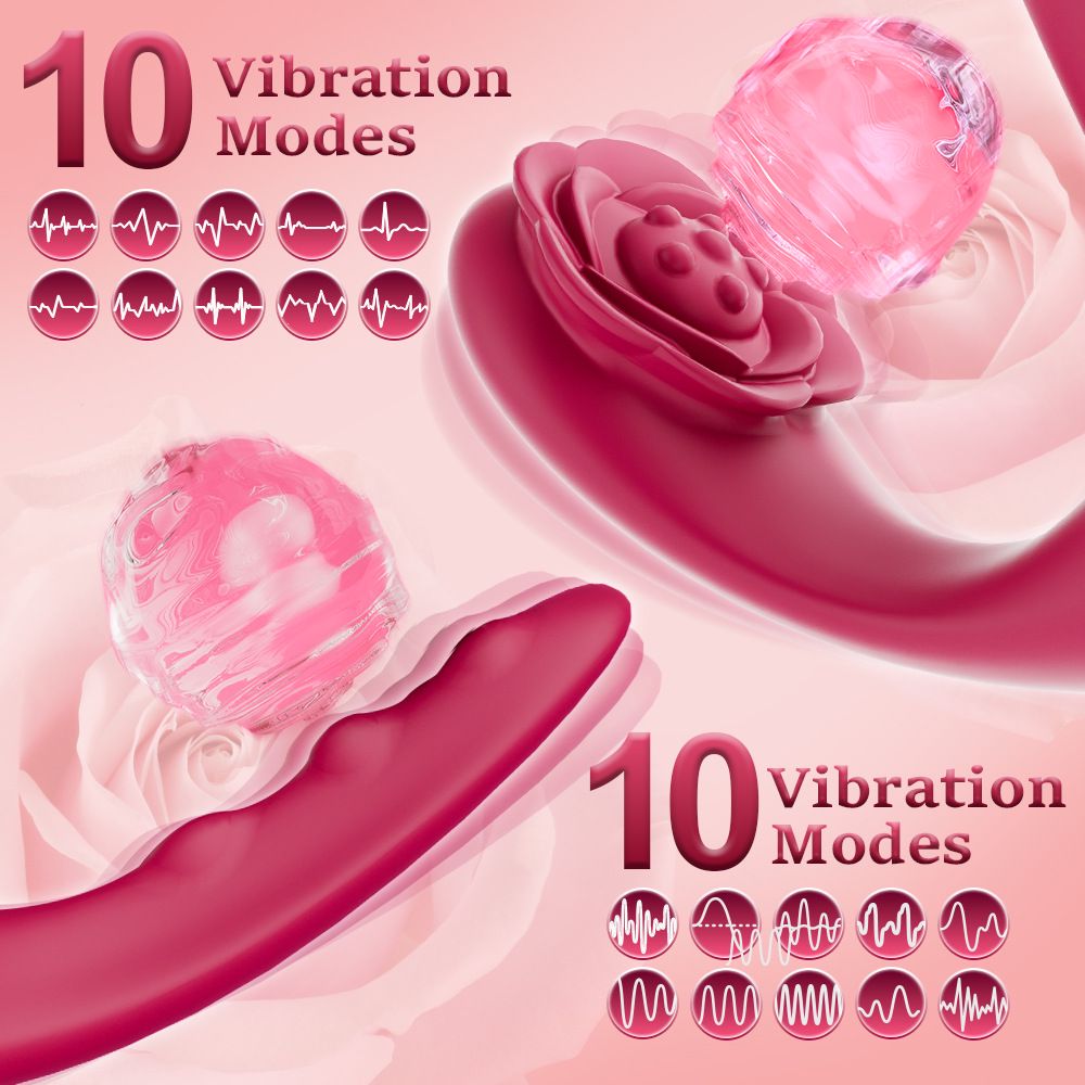 Adult Sex Toy Vibrators for Women Three-Point Stimulation Wearable Vibrating Wand Rose  Remote Control Adult Products Clitoral Stimulators