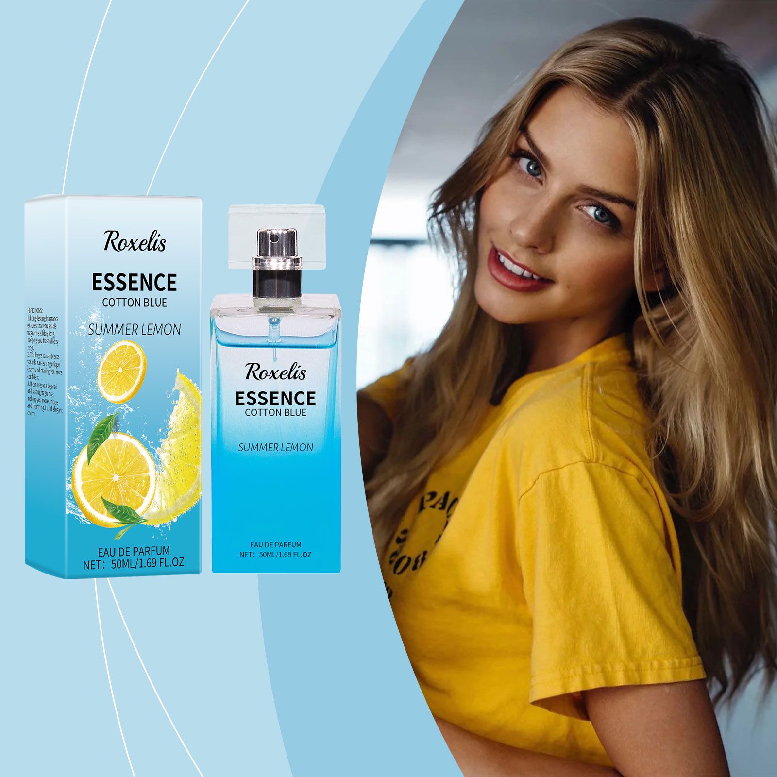 Summer Lemon Perfume Fresh Long Lasting Floral Scent For Women Daily Wear