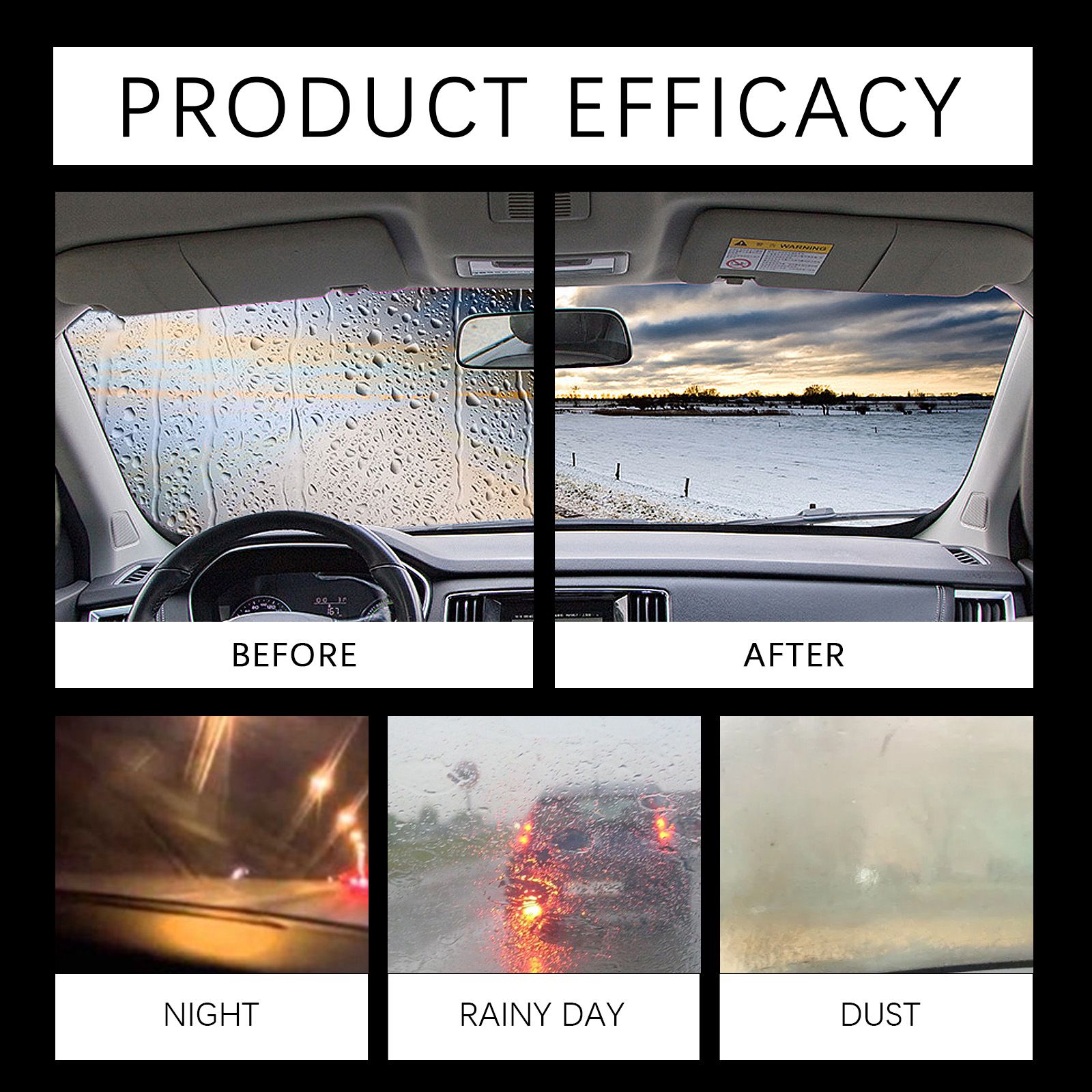 Car Waterproof Spray Water Repellent For Windshield Mirror And Glass Protection