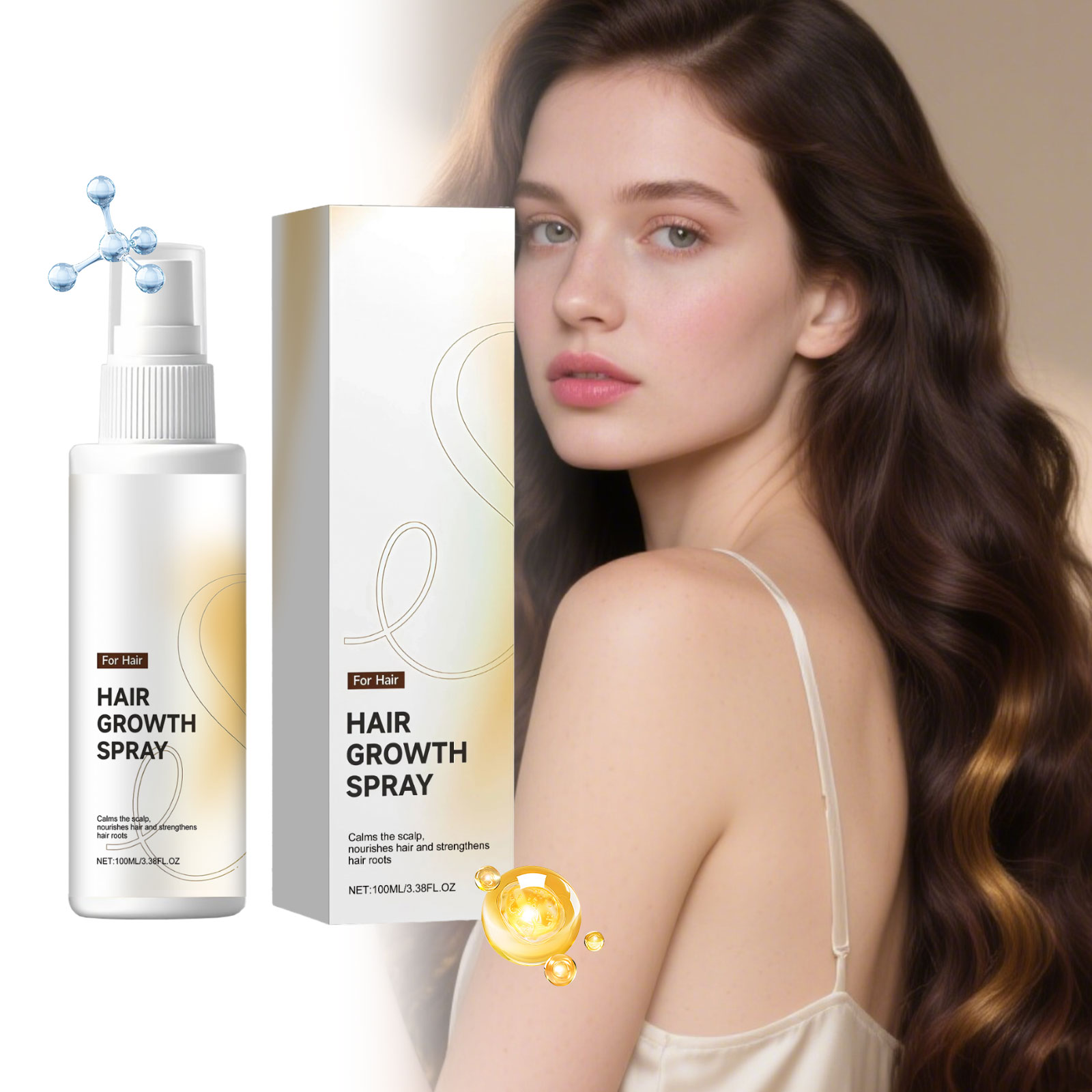 Hair Care Spray 100ml Nourish Scalp Strengthen Hair Roots Repair Damage Promote Growth Gentle Moisturizing Hair Care Essence ﻿