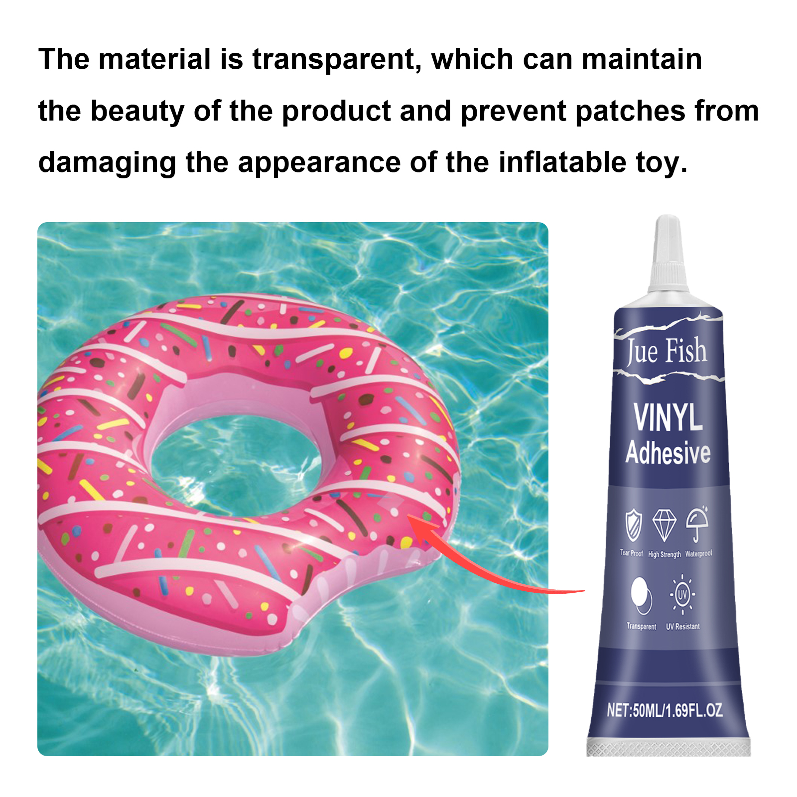 Pool Liner Patch Repair Kit Transparent Air Mattress Patch Kit Heavy Duty Inflatable Repair Kit for Air Mattress Bounce House ﻿