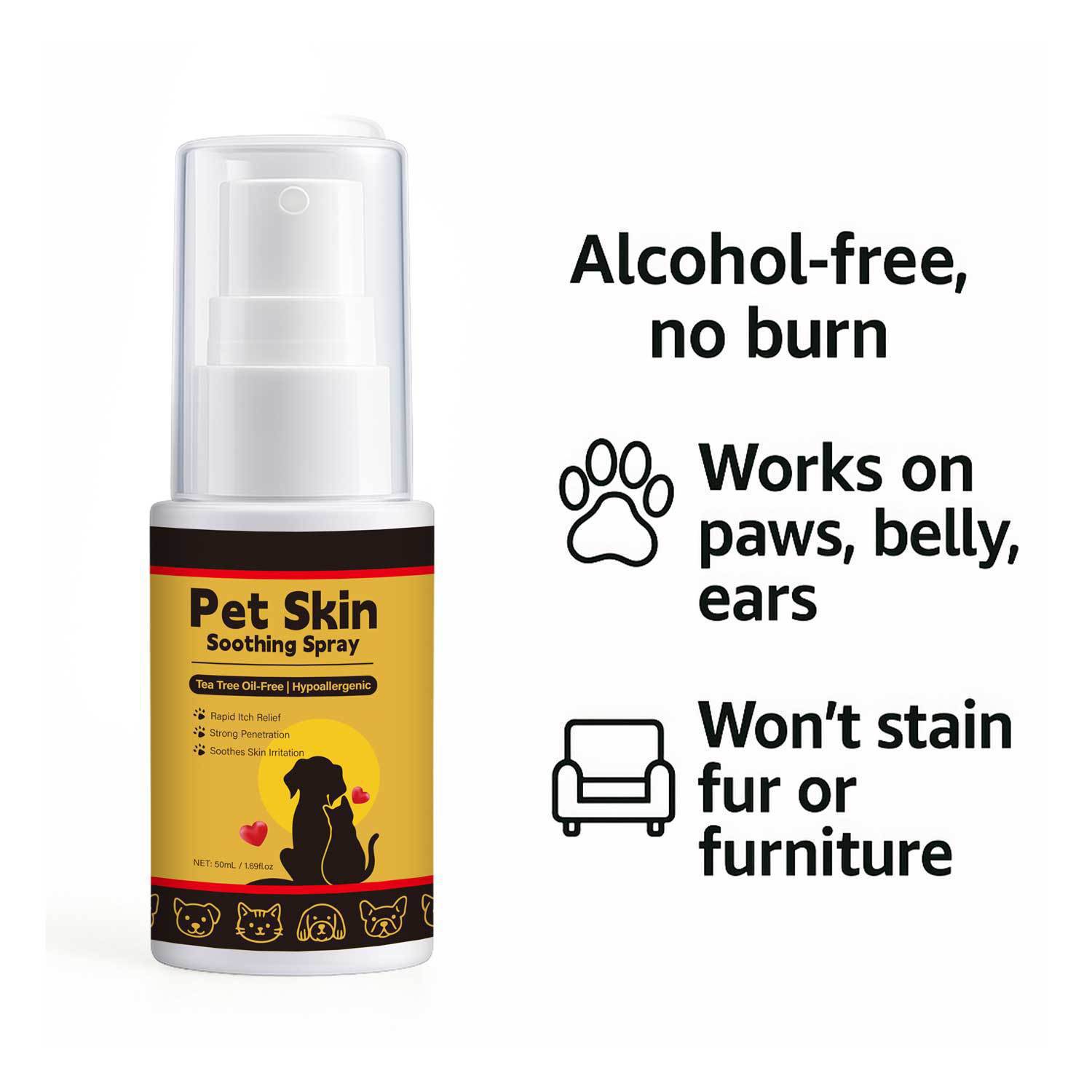 Pet Skin Soothing Spray Silver Ions Lavender Coconut Oil For Calming Hydrating And Allergy Relief 50ml