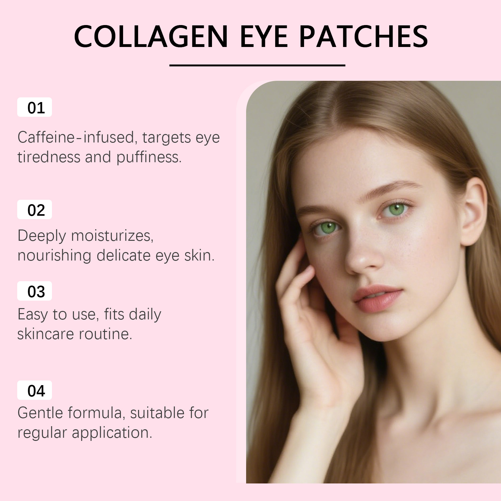 Collagen Eye Mask Mild Moisturizing Soft Massage Hydrating Skin Care For Periorbital Skin