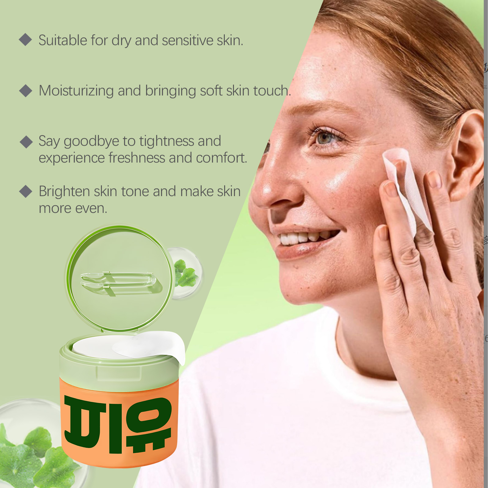 Centella Moisturizing Cotton Pads Gentle Even Tone Hydrating Firm Soft Facial Daily Skin Treatment Care
