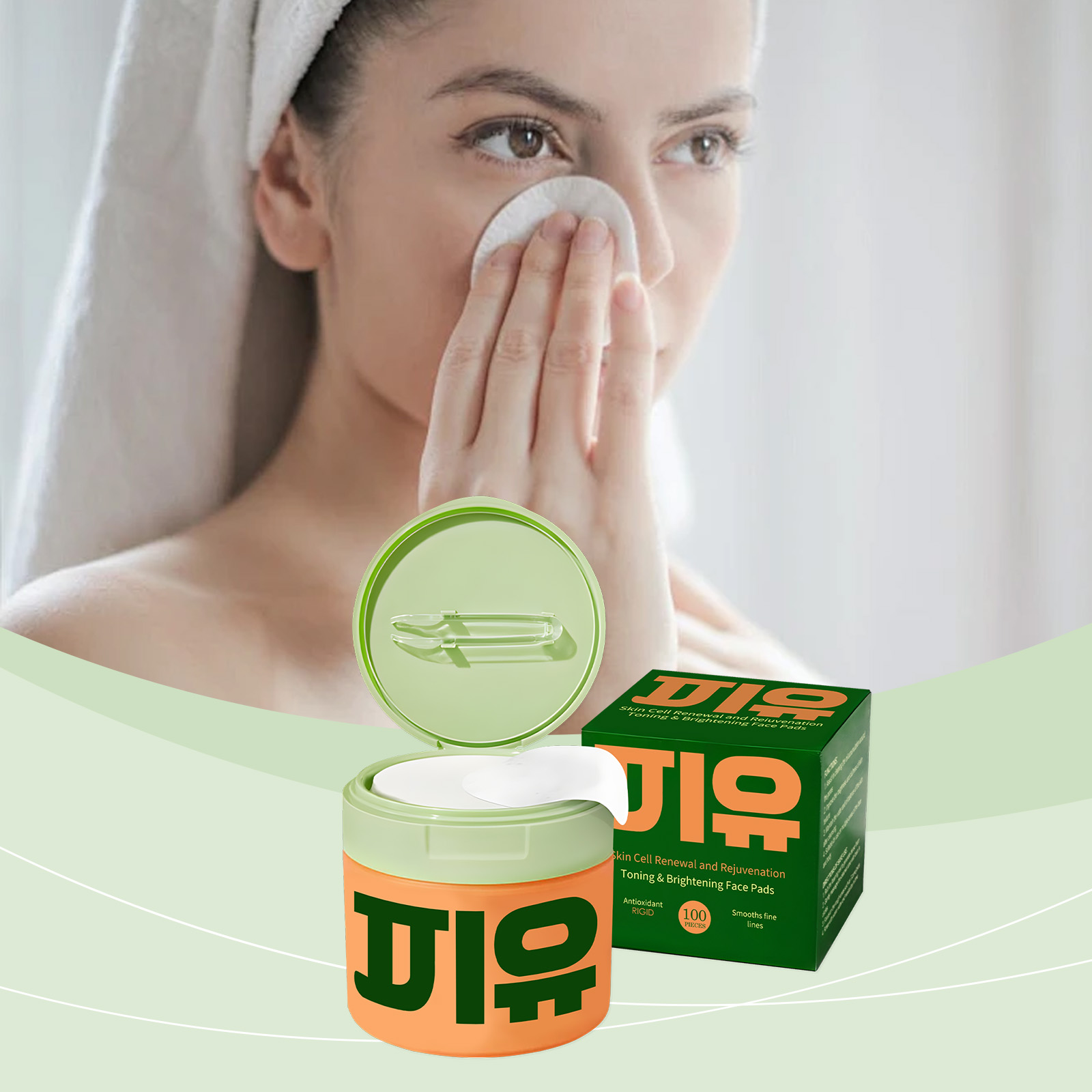 Centella Moisturizing Cotton Pads Gentle Even Tone Hydrating Firm Soft Facial Daily Skin Treatment Care