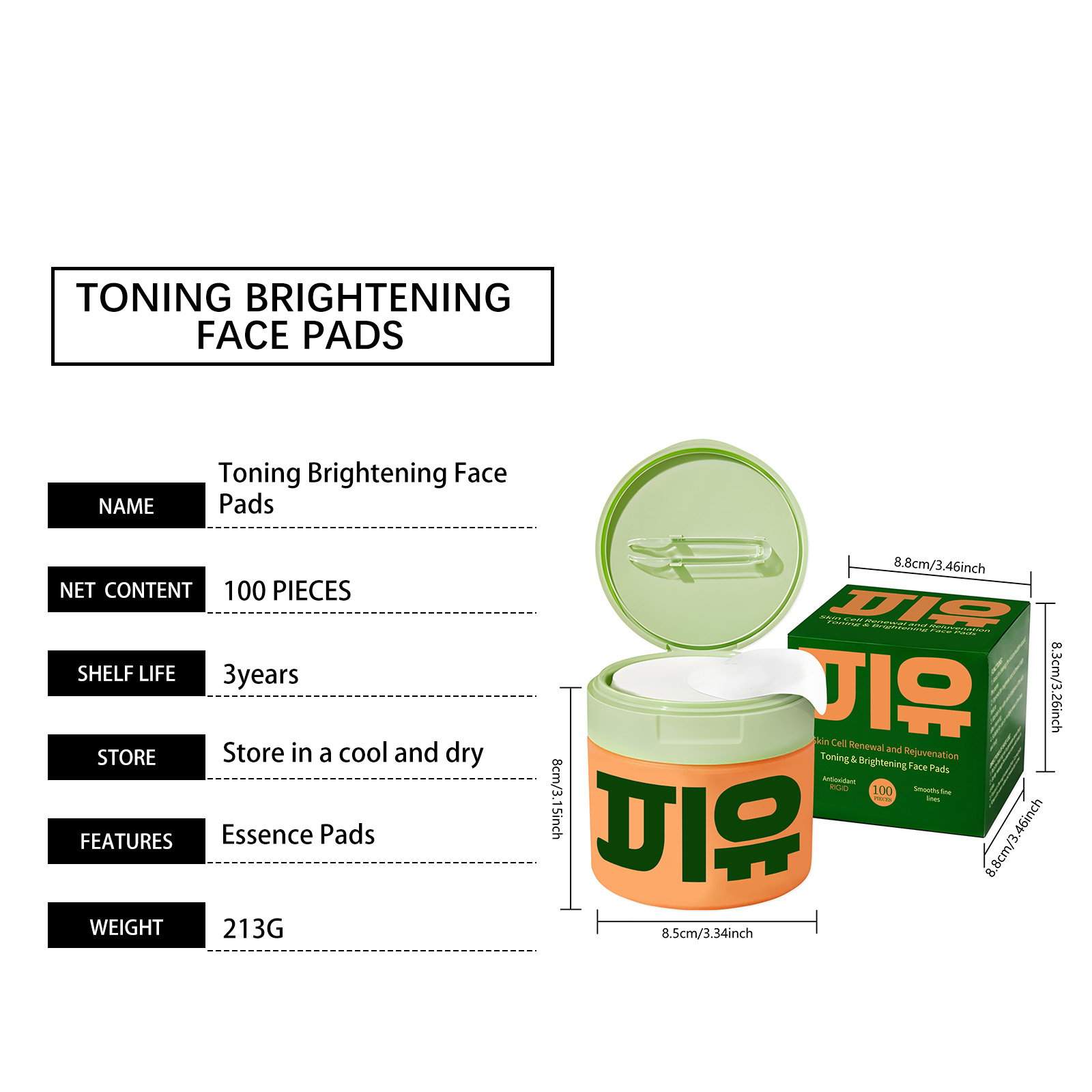 Centella Moisturizing Cotton Pads Gentle Even Tone Hydrating Firm Soft Facial Daily Skin Treatment Care