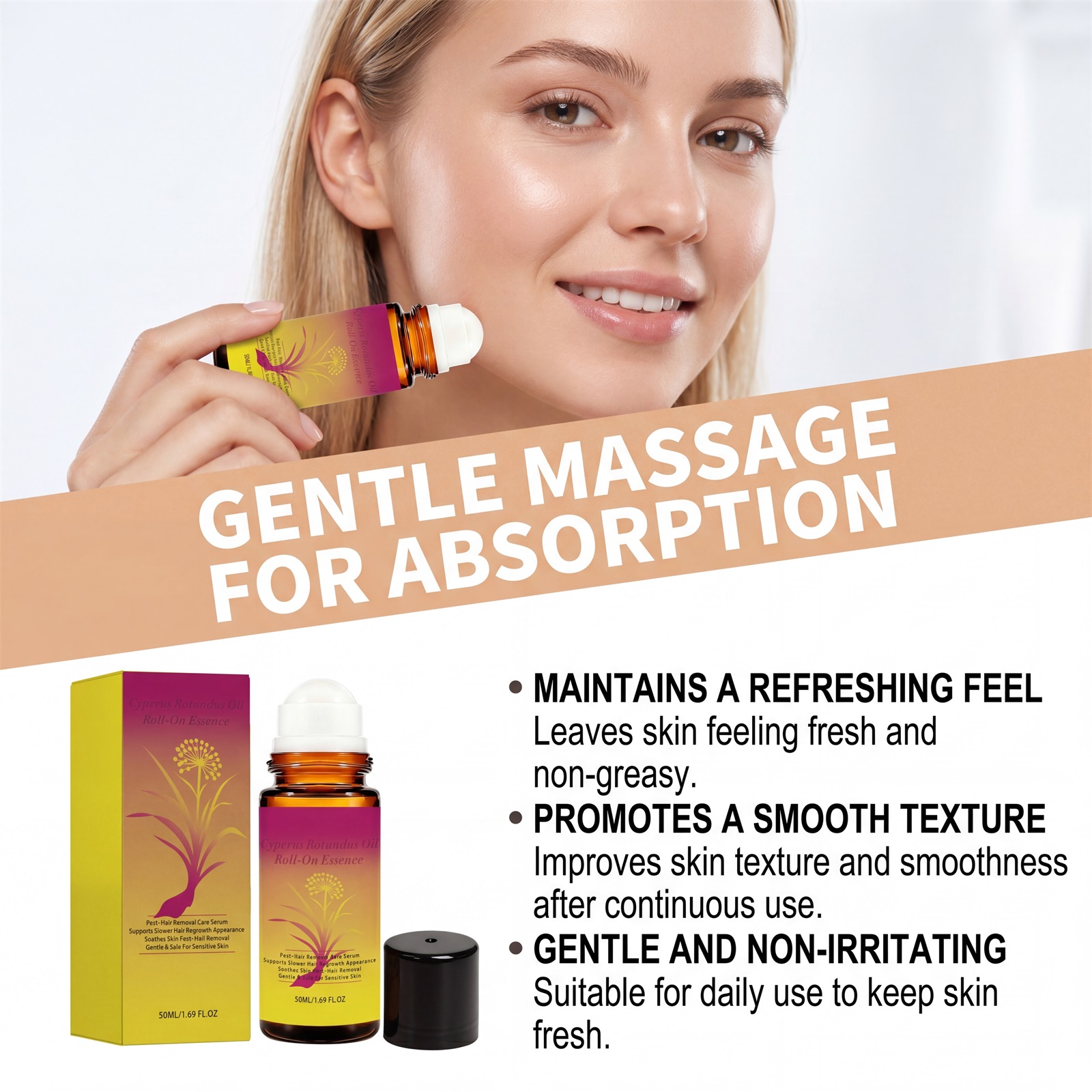Body Care Roller Essence Liquid Mild Nourishing Hydrating Moisturizing Daily Protect Whole Skin