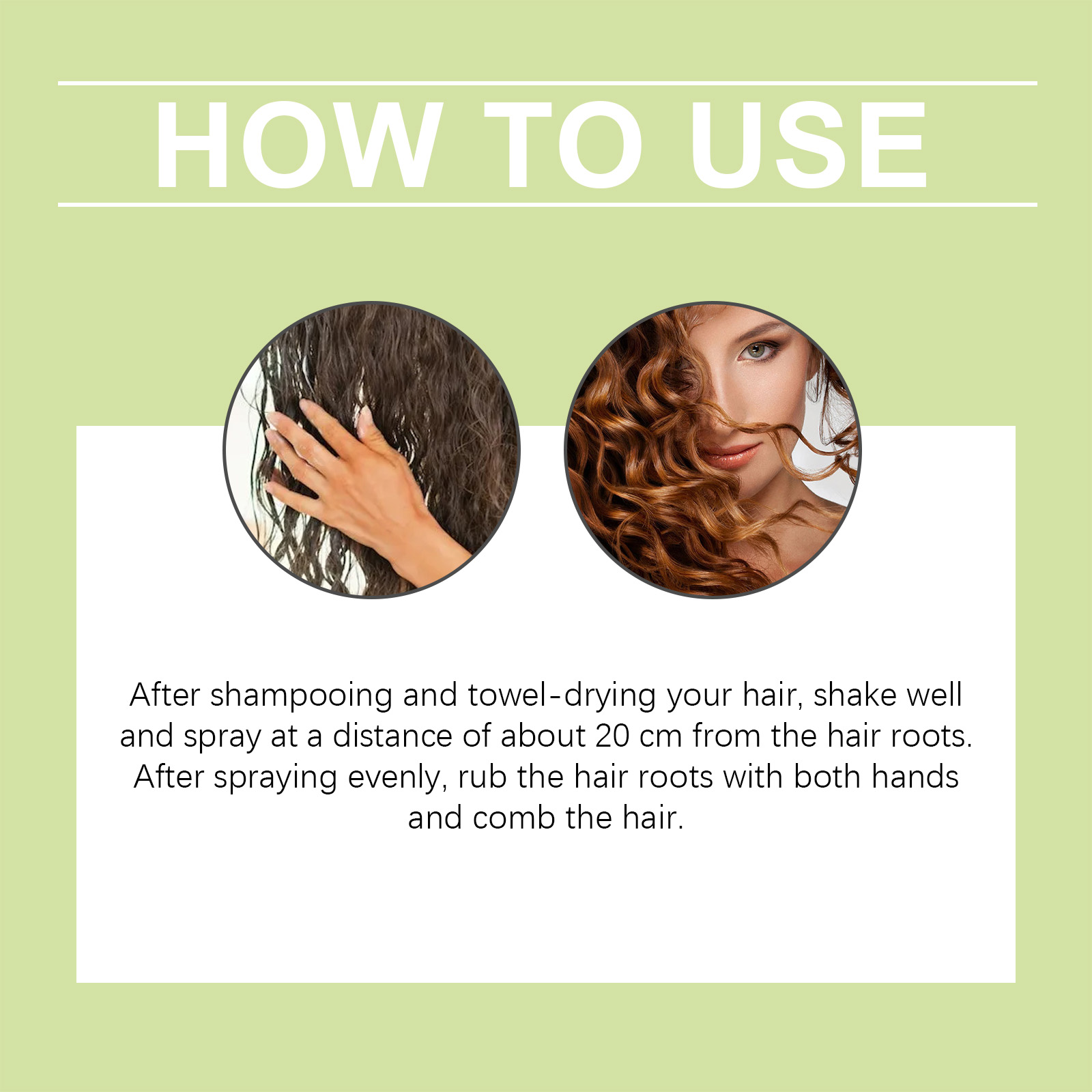 Hair Care Spray Natural Fluffy Soft Silky Glossy Nourish Hydrate Frizzy Hair