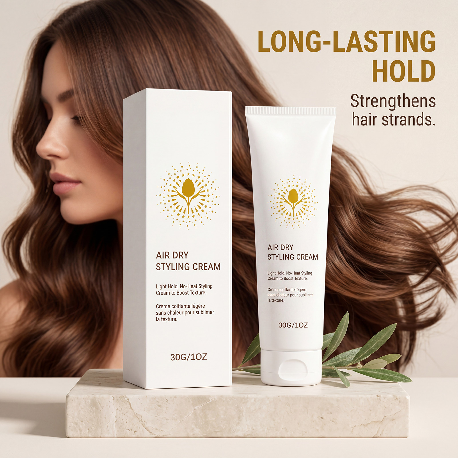 Leave In Styling Cream Light Non Greasy Hydrating Soft Mild Refreshing Hair Care Natural Shape