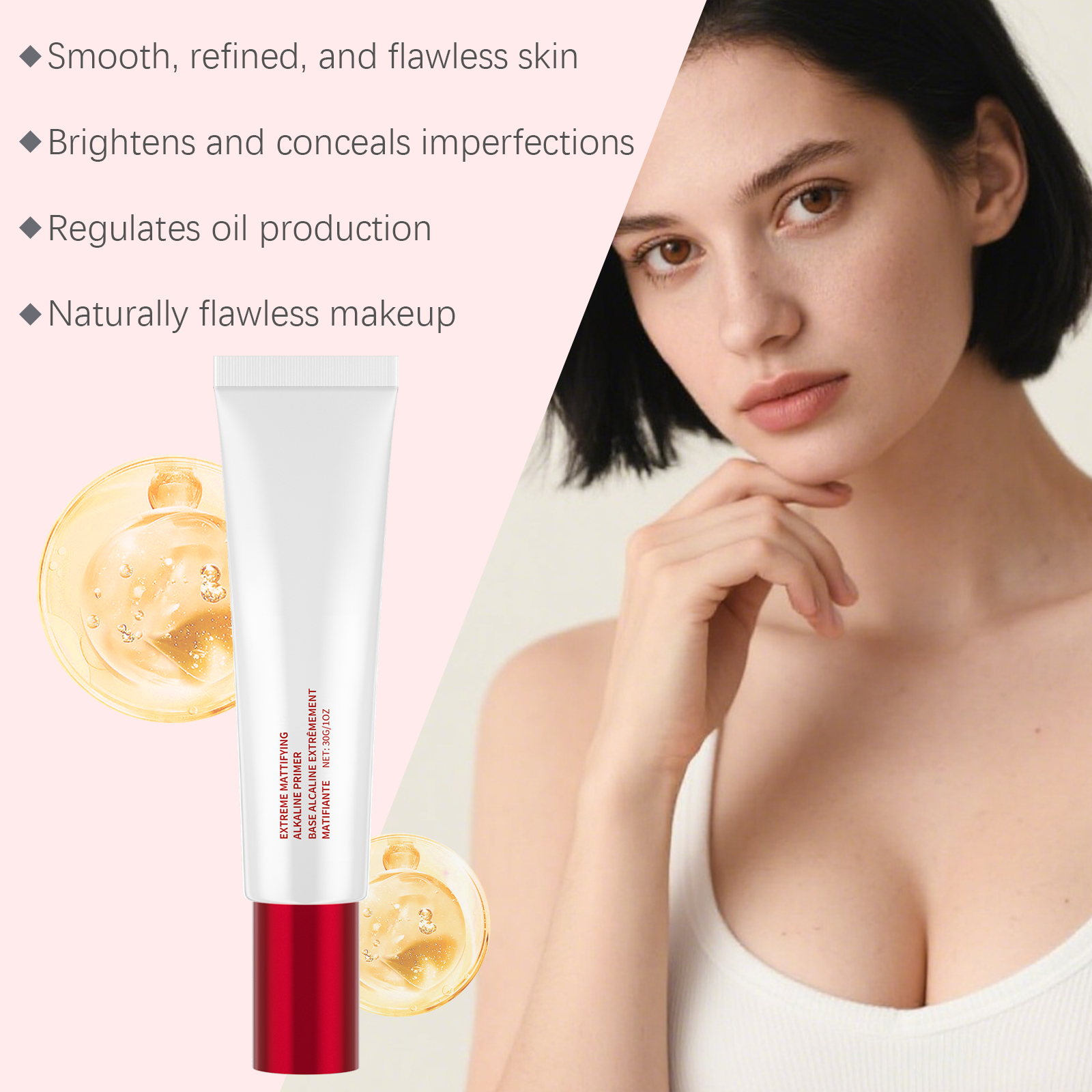 Moisturizing Primer Lotion Clear Hydrating Base Natural Soft Focus Glossy Hydrate Skin Makeup Prep Foundation Coat