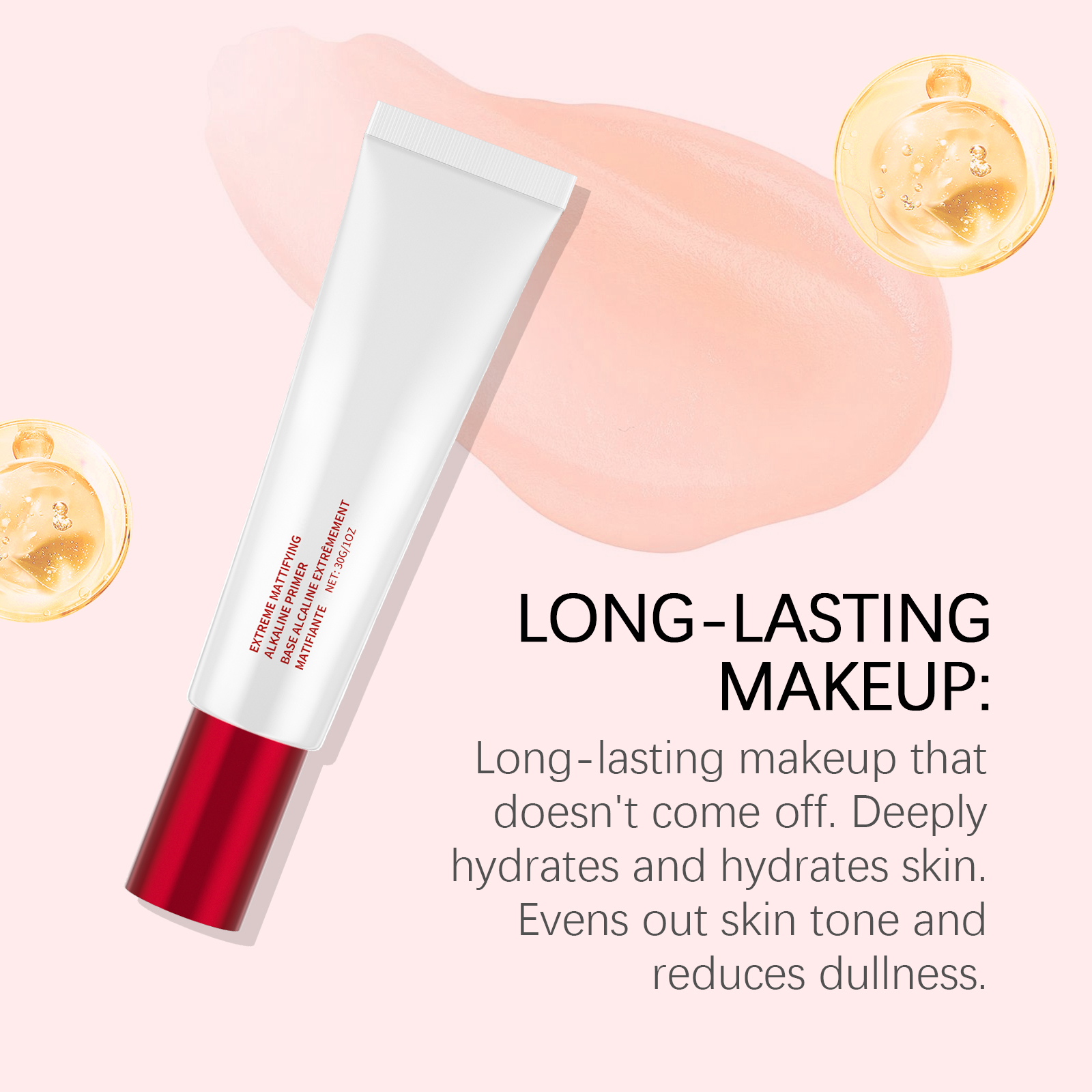 Moisturizing Primer Lotion Clear Hydrating Base Natural Soft Focus Glossy Hydrate Skin Makeup Prep Foundation Coat