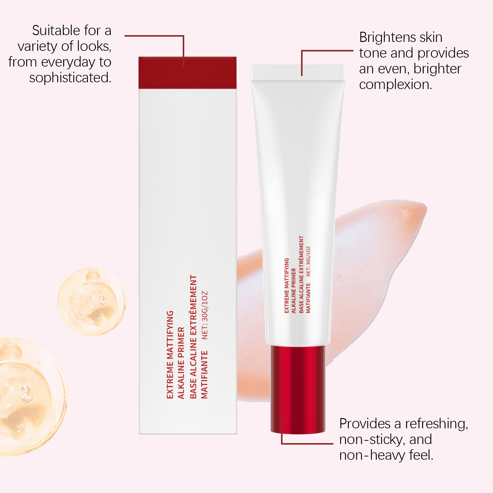 Moisturizing Primer Lotion Clear Hydrating Base Natural Soft Focus Glossy Hydrate Skin Makeup Prep Foundation Coat