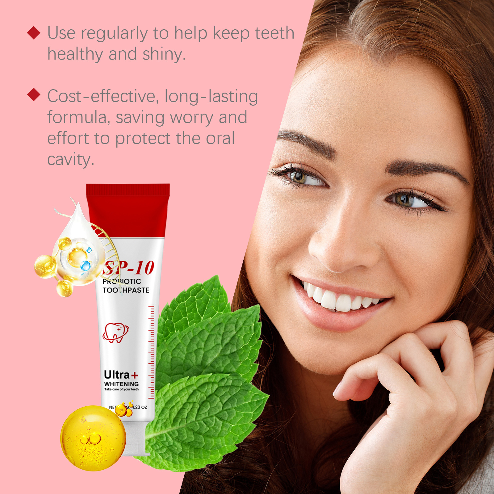 Probiotic Toothpaste Mild Cleansing Daily Care Refreshing Clean Oral Fresh Teeth Protection Gentle Sanitizing Natural Mouth Maintenance Bright Enamel Upkeep
