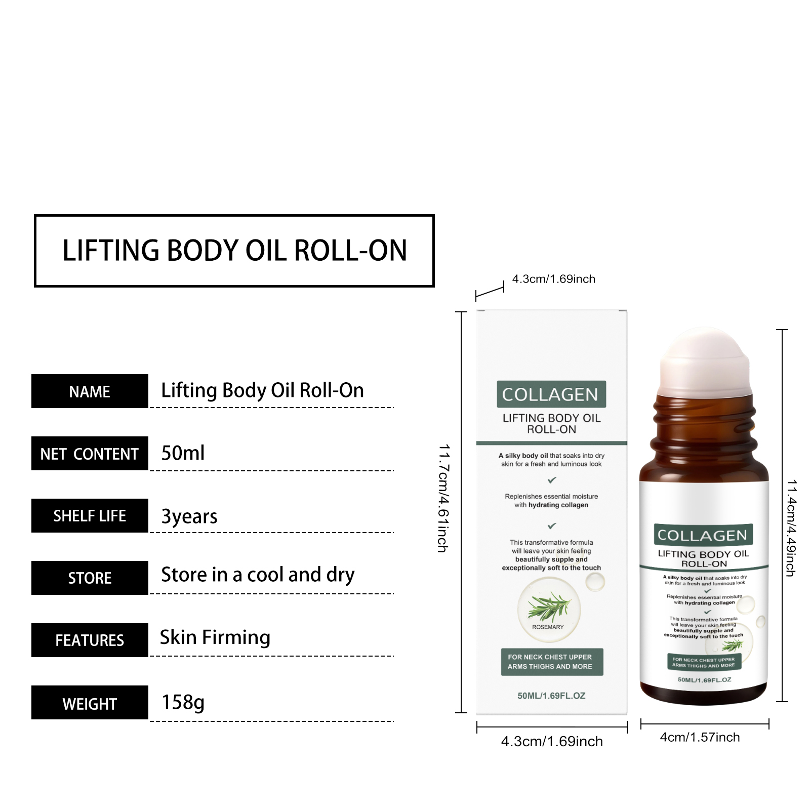 Body Essence Oil Roller Refreshing Hydrating Soft Cozy Silky Full Body Massage Care Essential Oil